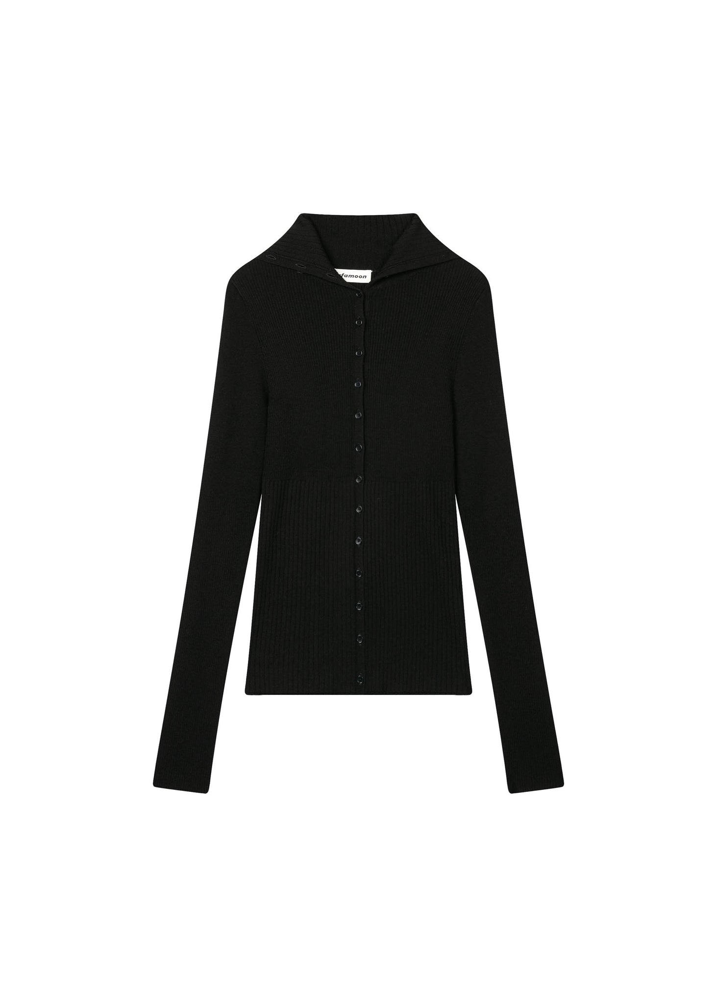 Black High-neck Cardigan