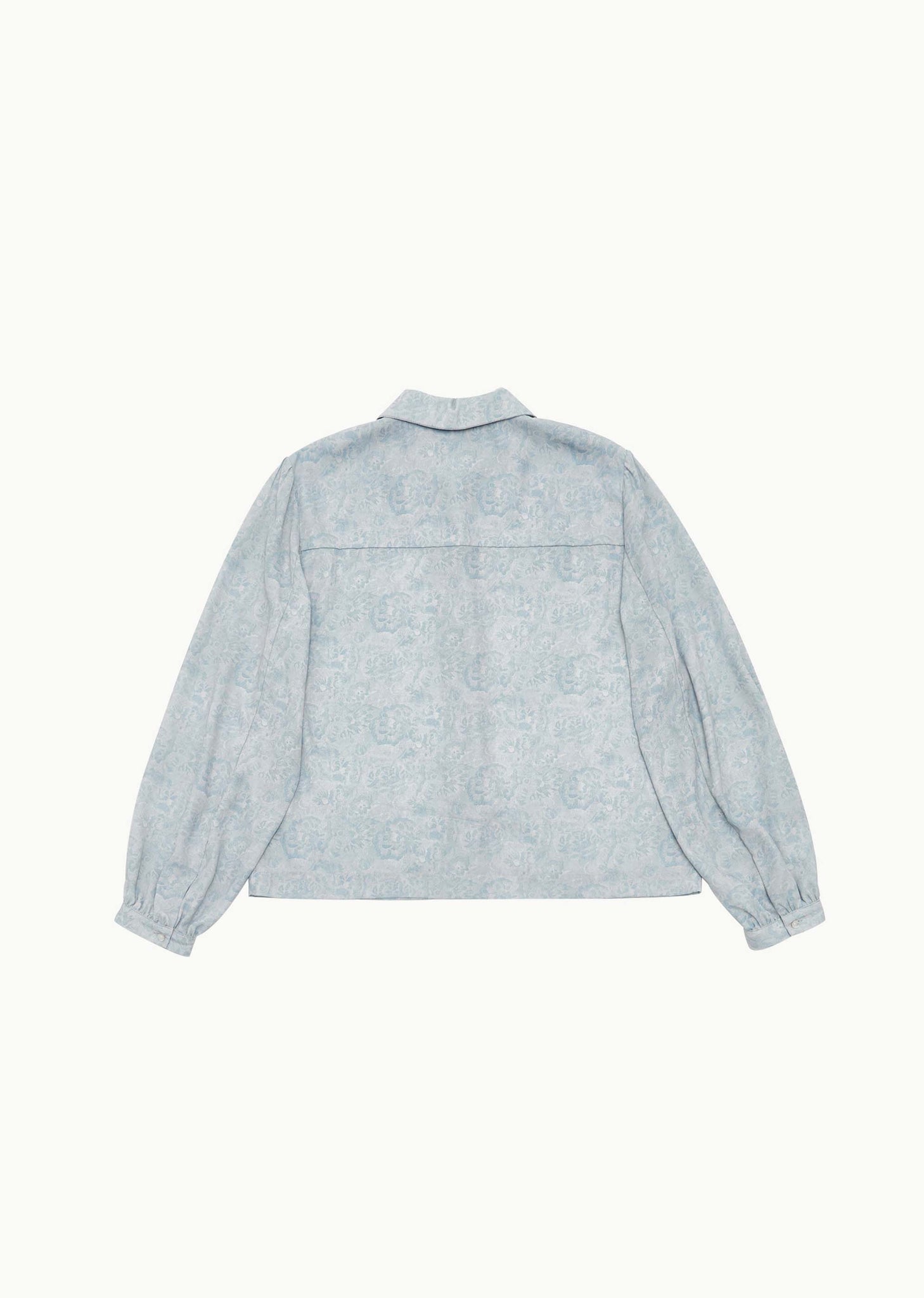 Pale Blue Floral Pattern Shirt