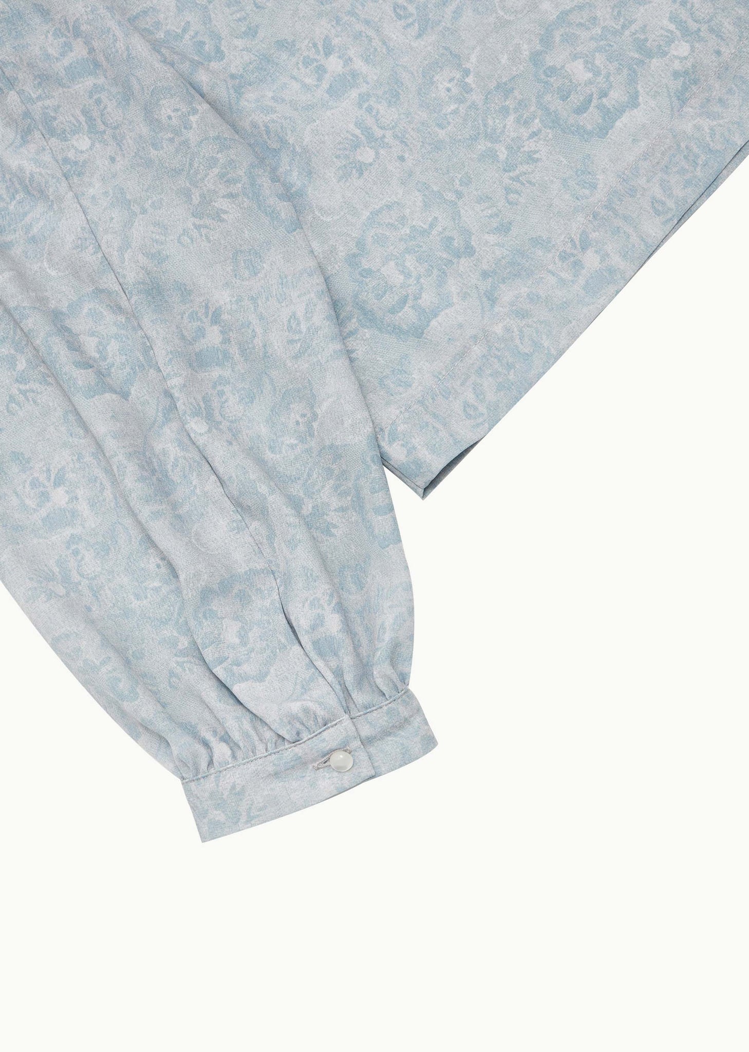 Pale Blue Floral Pattern Shirt