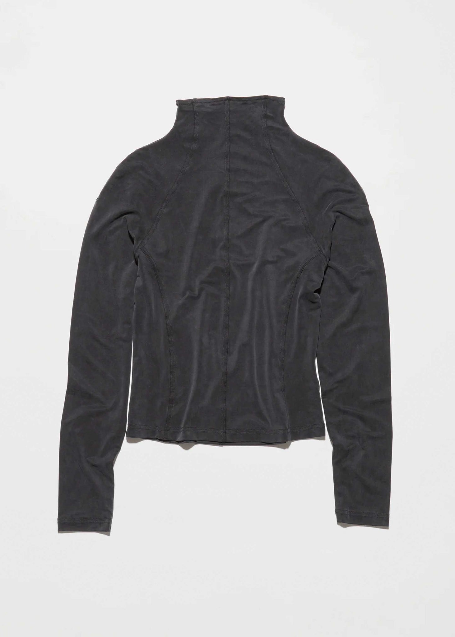 Dark Grey Panelled Mockneck