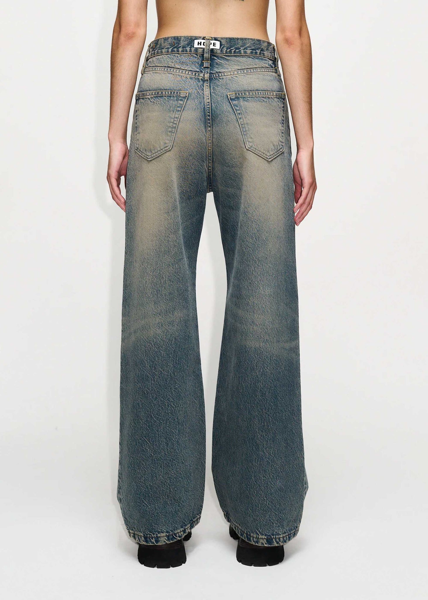 Faded Blue Flared Jeans