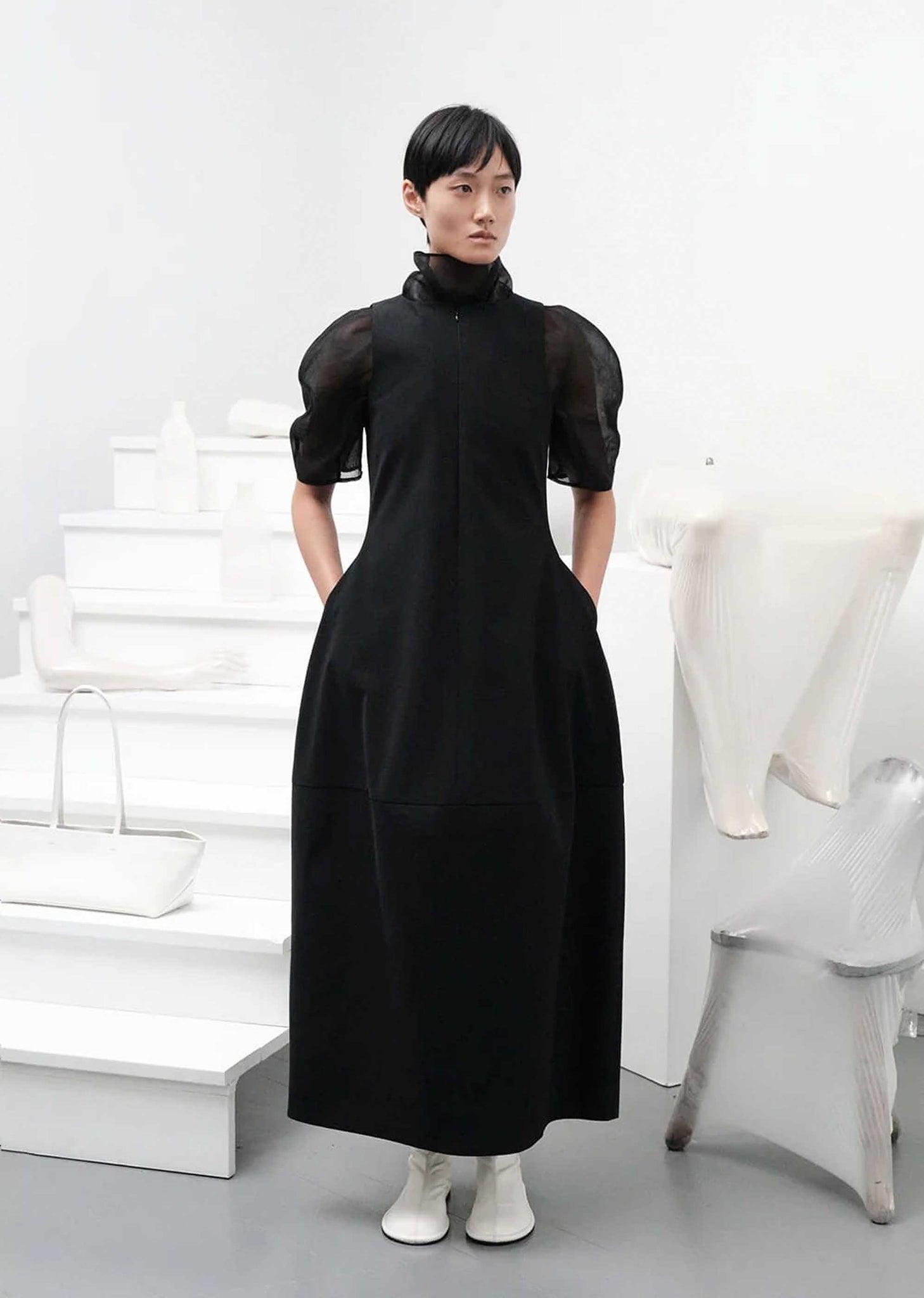 Black Hourglass Long Dress