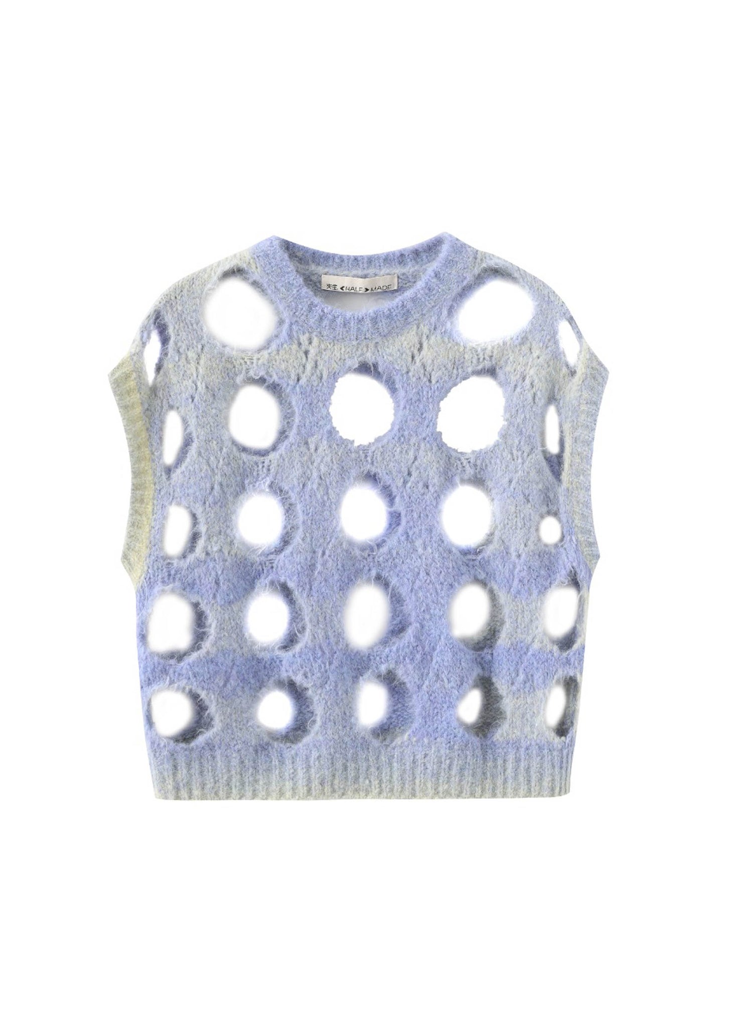 Baby Blue Perforated Knit Vest