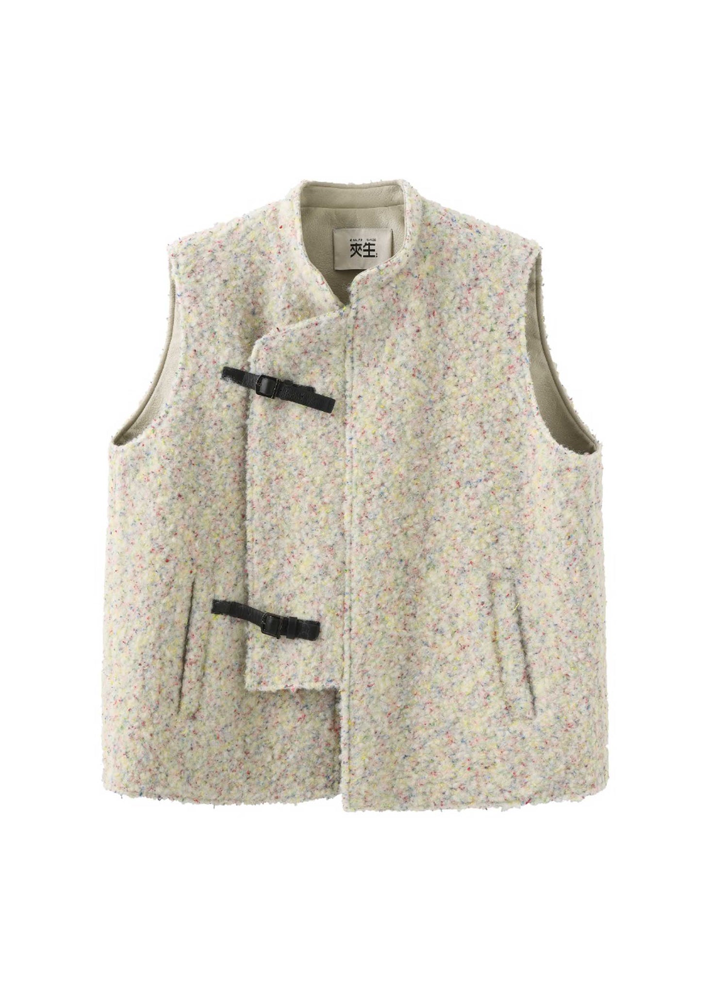 Speckled Beige Wool Vest