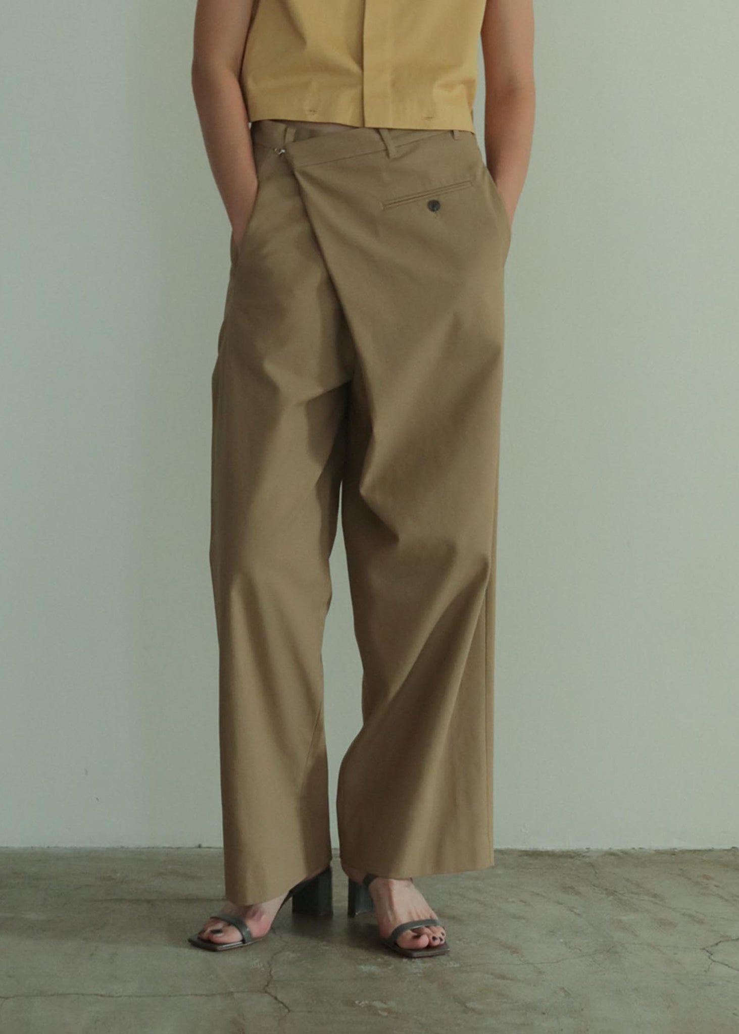 Tan Fold-over Trouser
