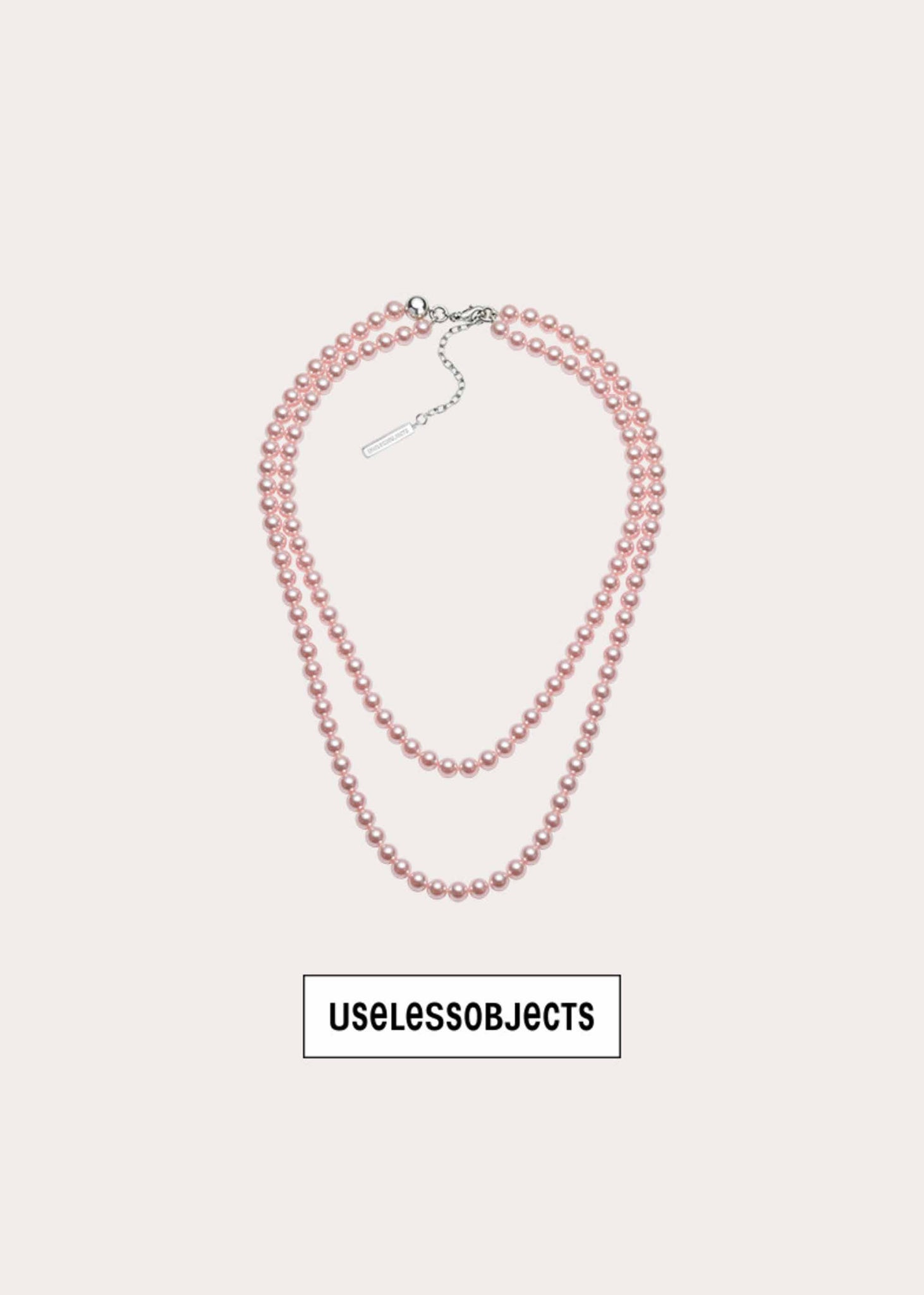 Pink Double Pearl Necklace