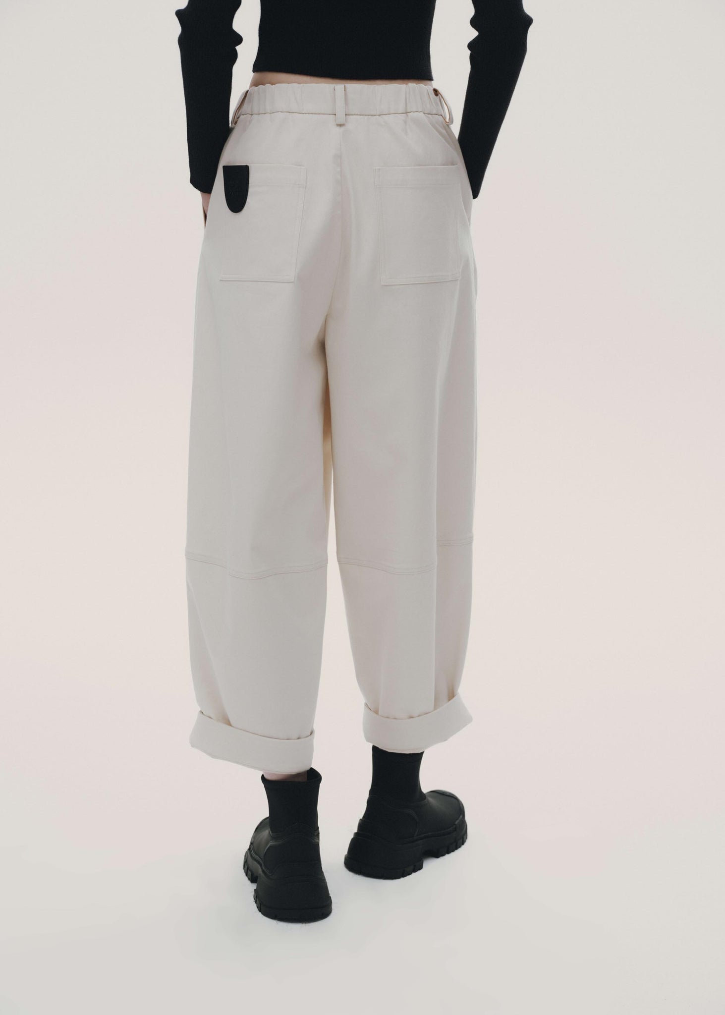 White Barrel Trousers