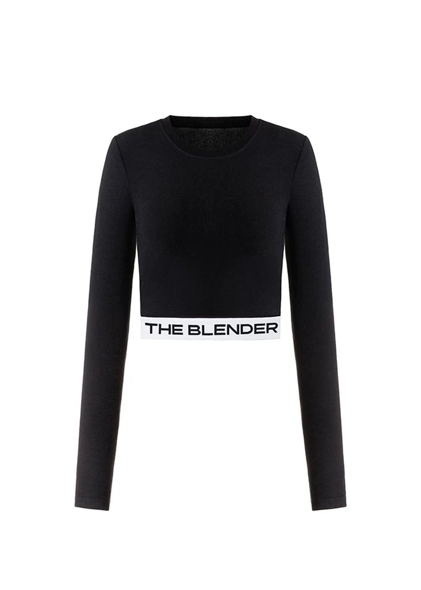 Black Logo Waistband Long Sleeve Top