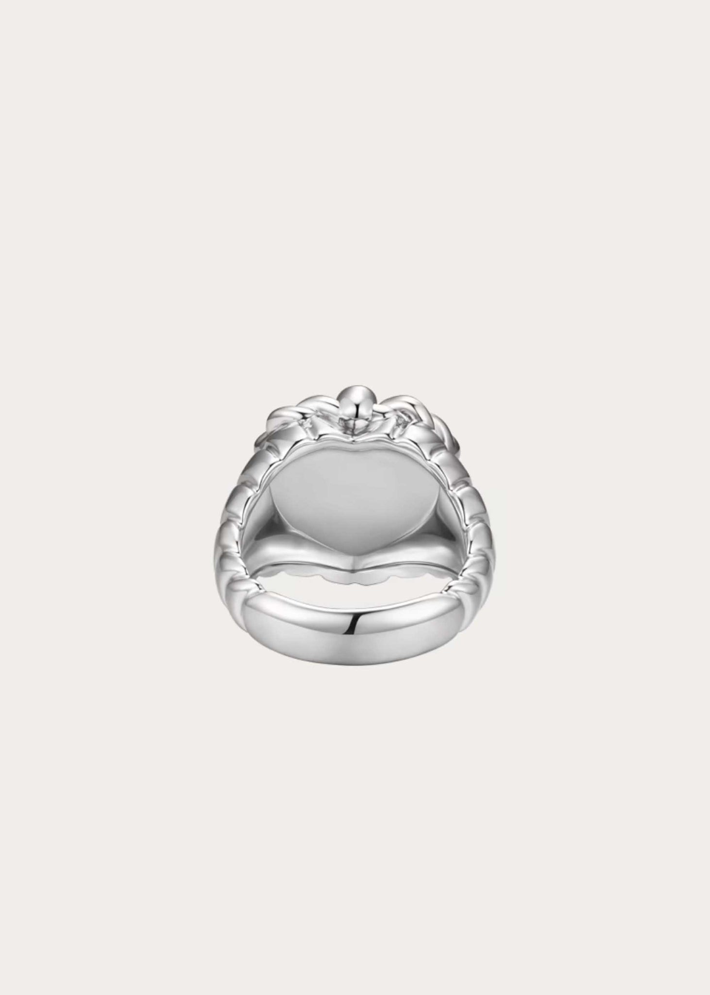 Silver Rose Heart Ring