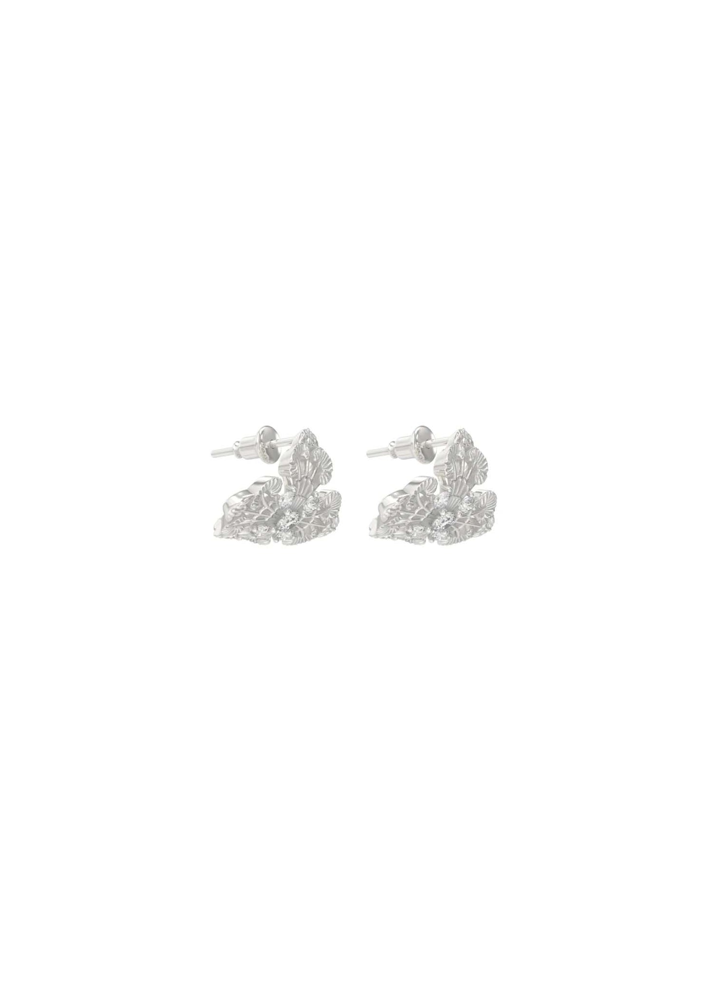 Lace Curved Stud Earrings