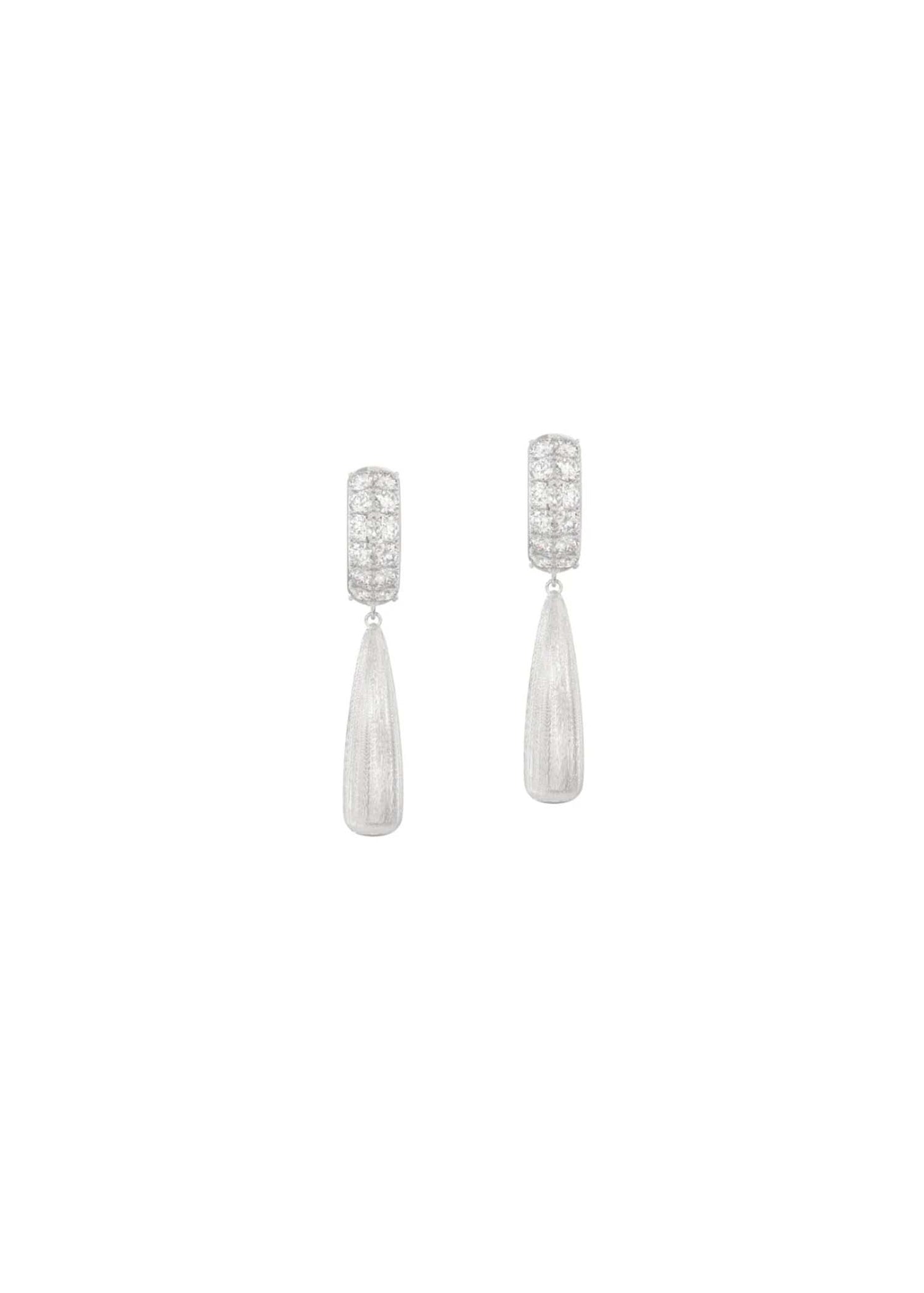 Diamond Clasp Teardrop Earrings