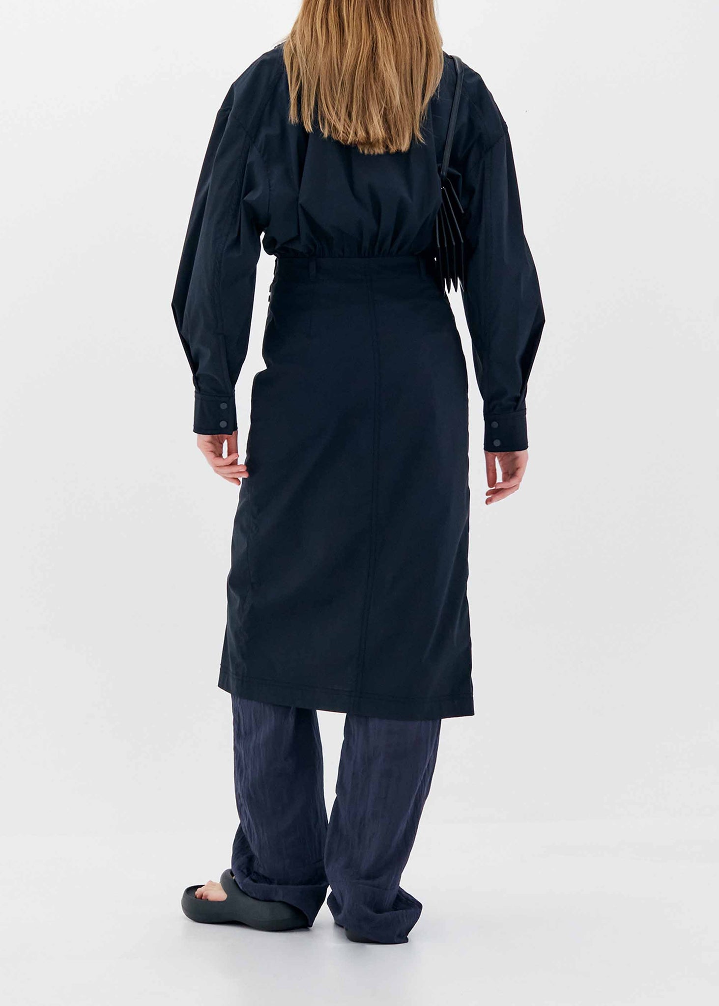 Navy Skirted Jumpsuit