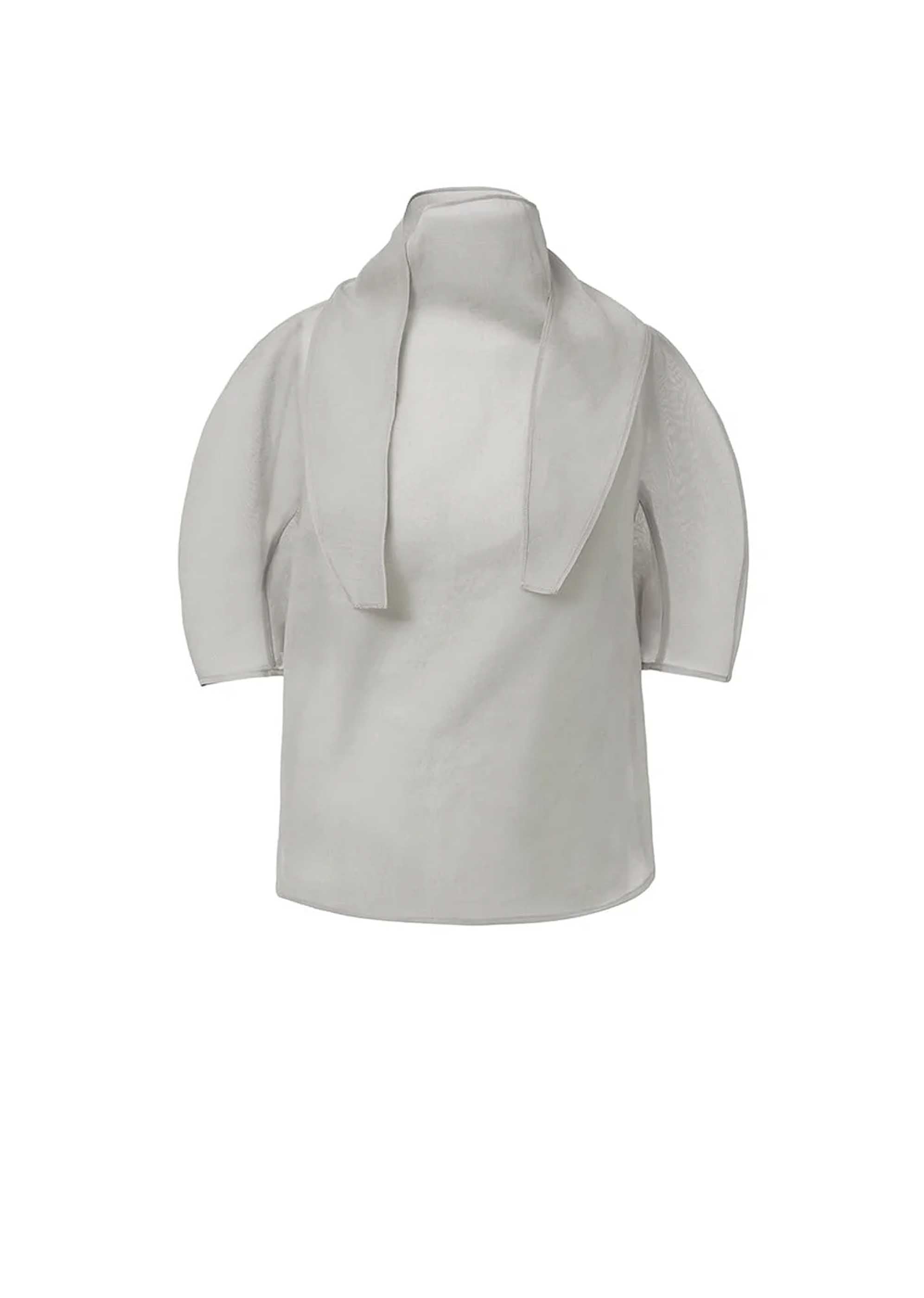 トップス AMOMENTO KNOTTED COLLAR TOP GRAY AMOMENTO: Grey Knotted Collar Top | 157Moments