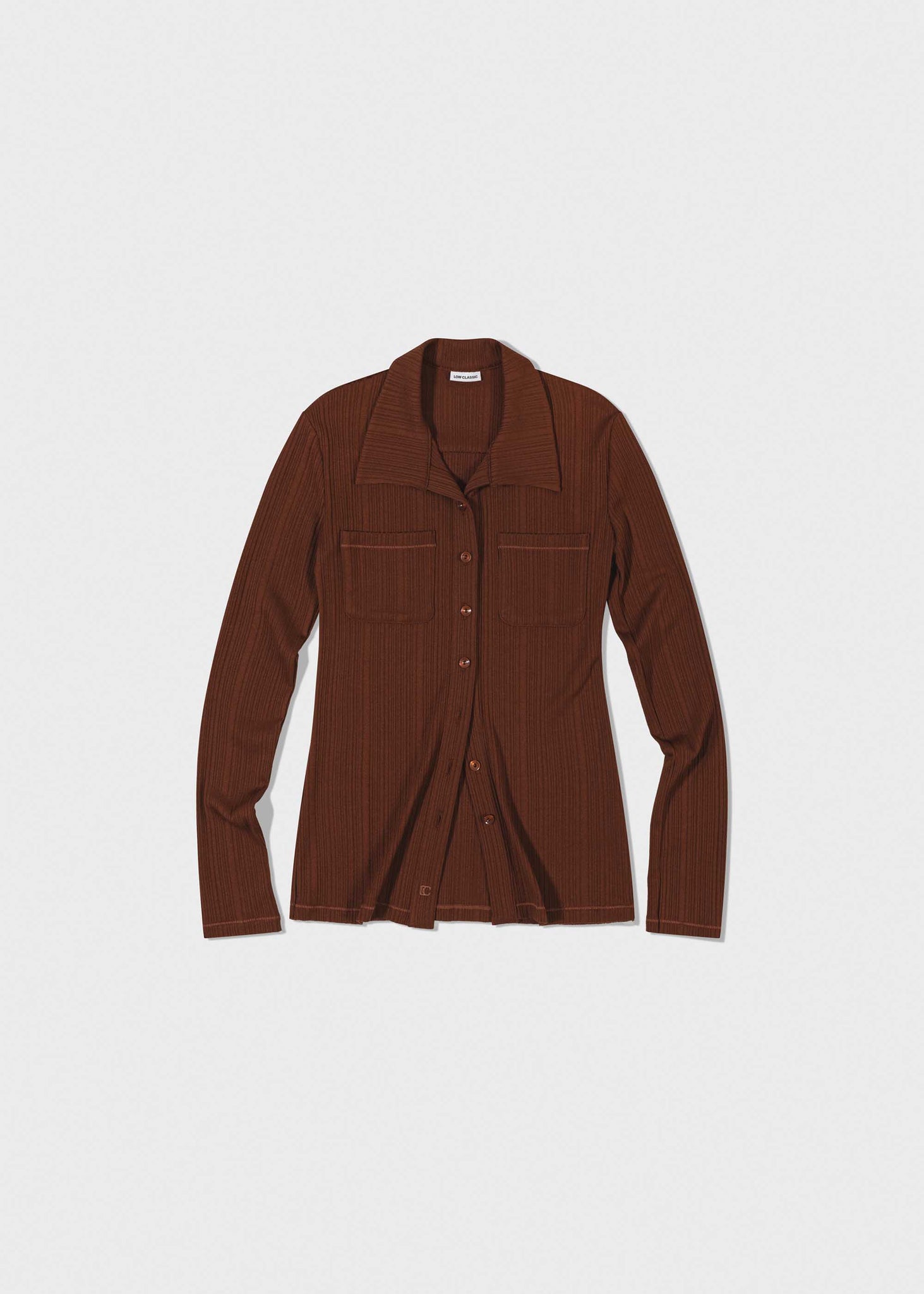 Brown Ribbed Shirt