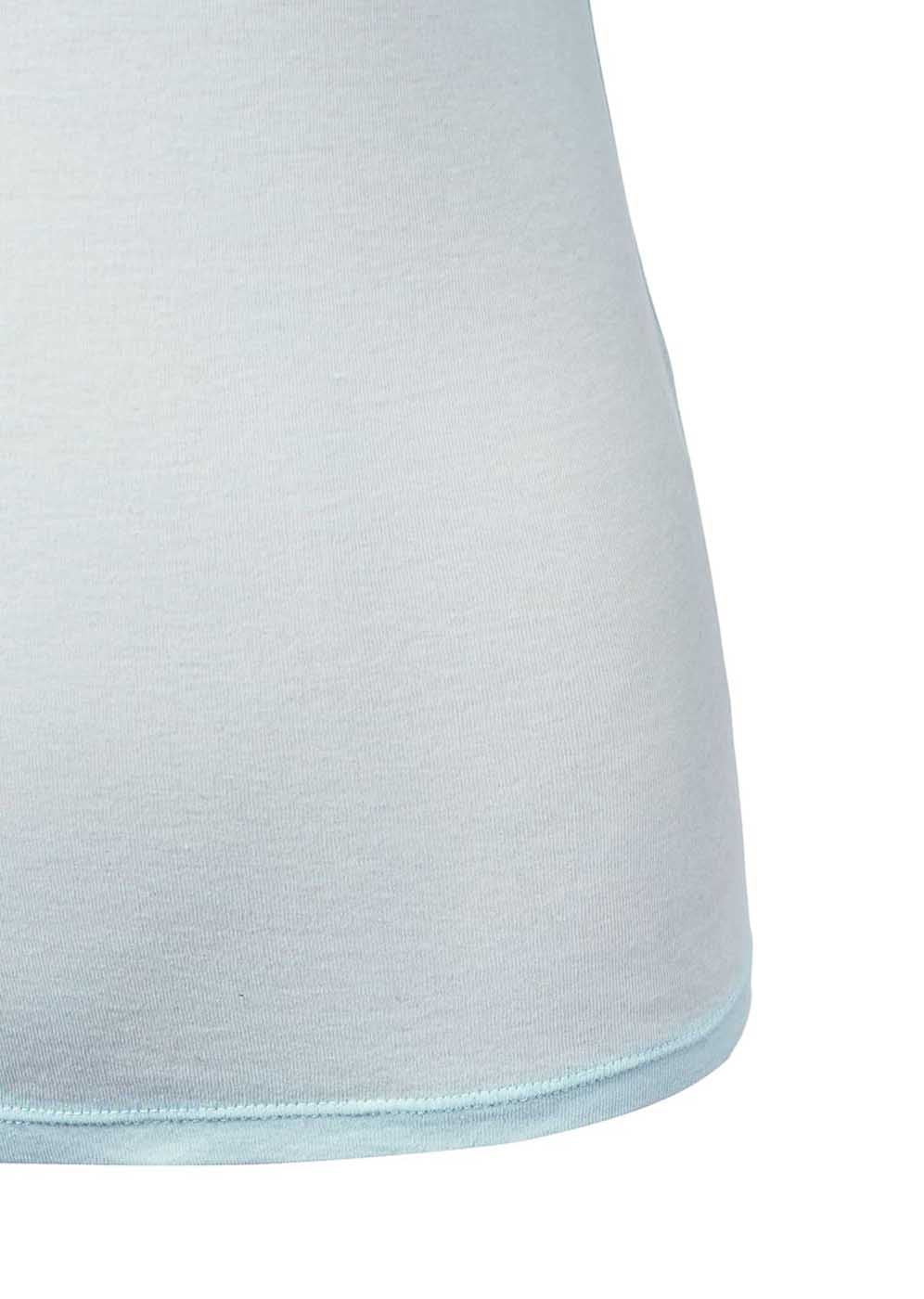Blue Round Short Sleeve T-Shirt