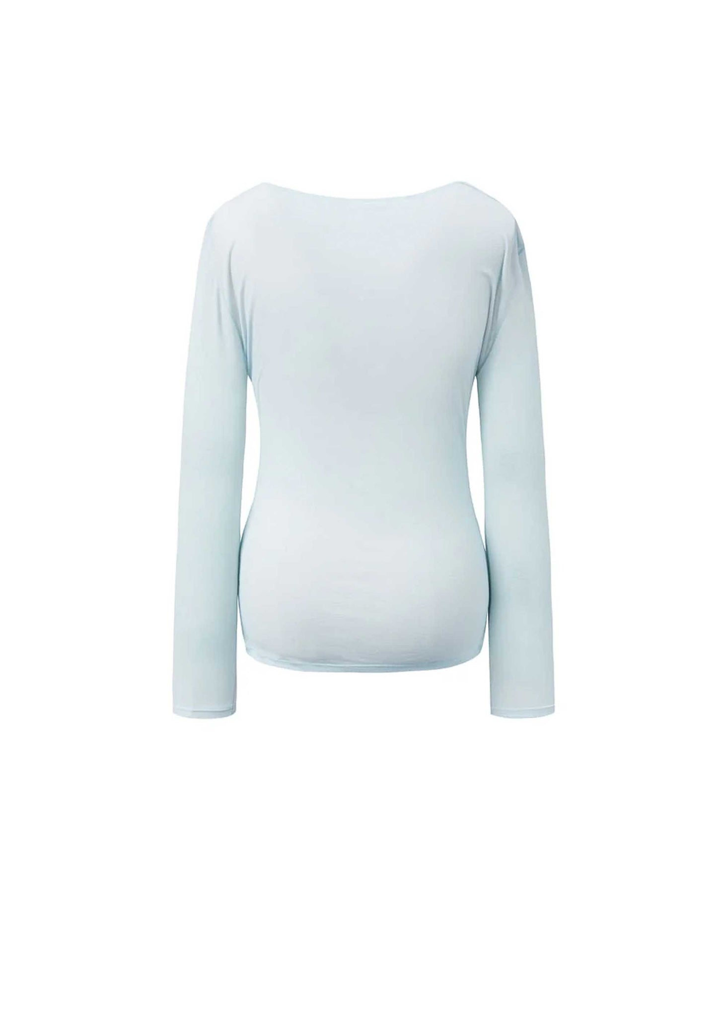 Blue Round Long Sleeve Top