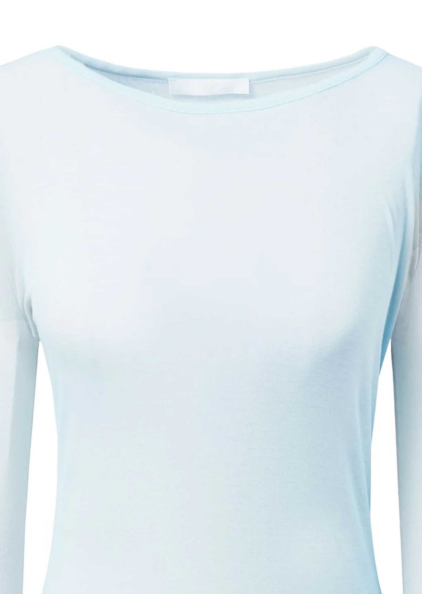 Blue Round Long Sleeve Top