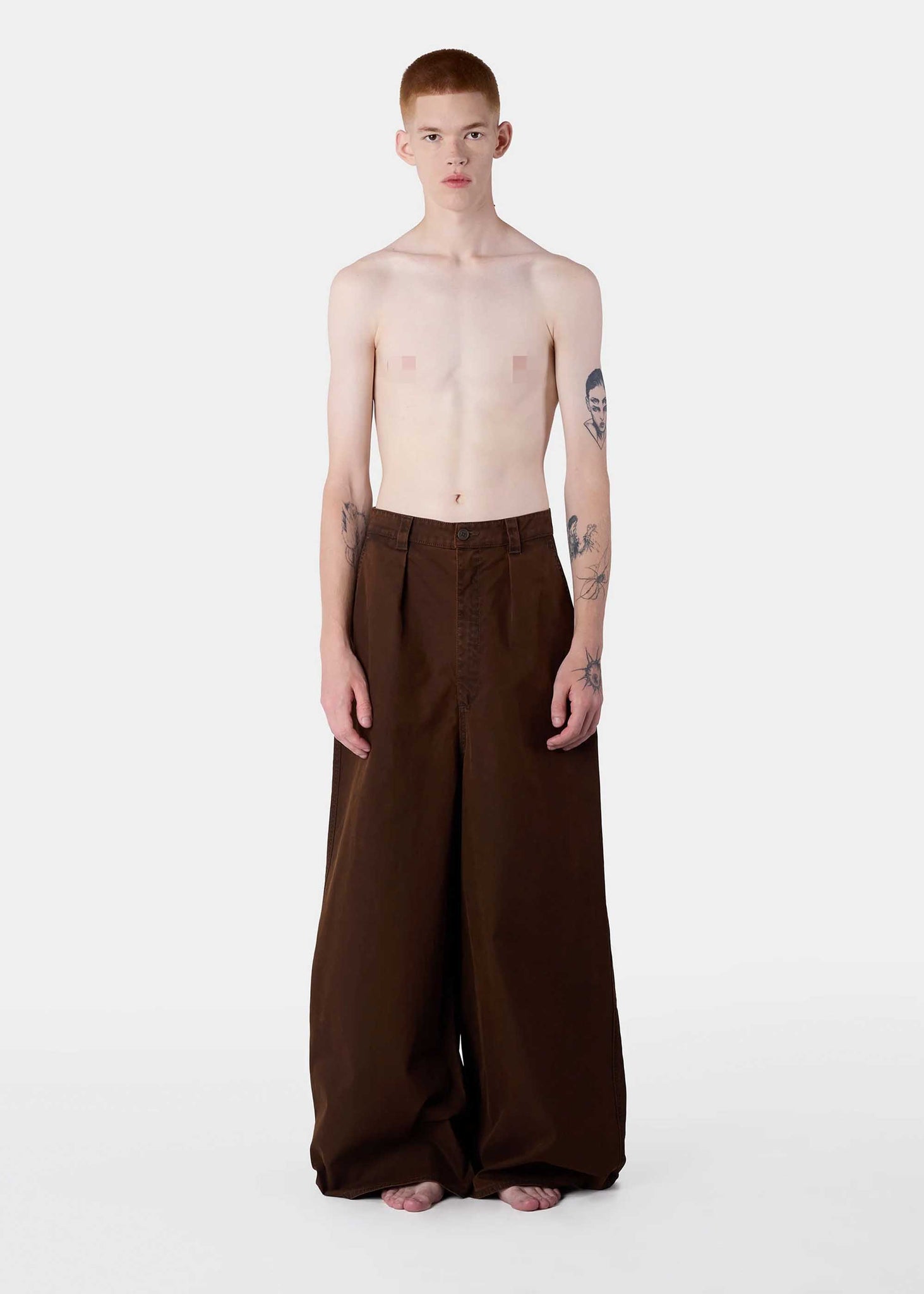 Brown Ultra-wide Jeans