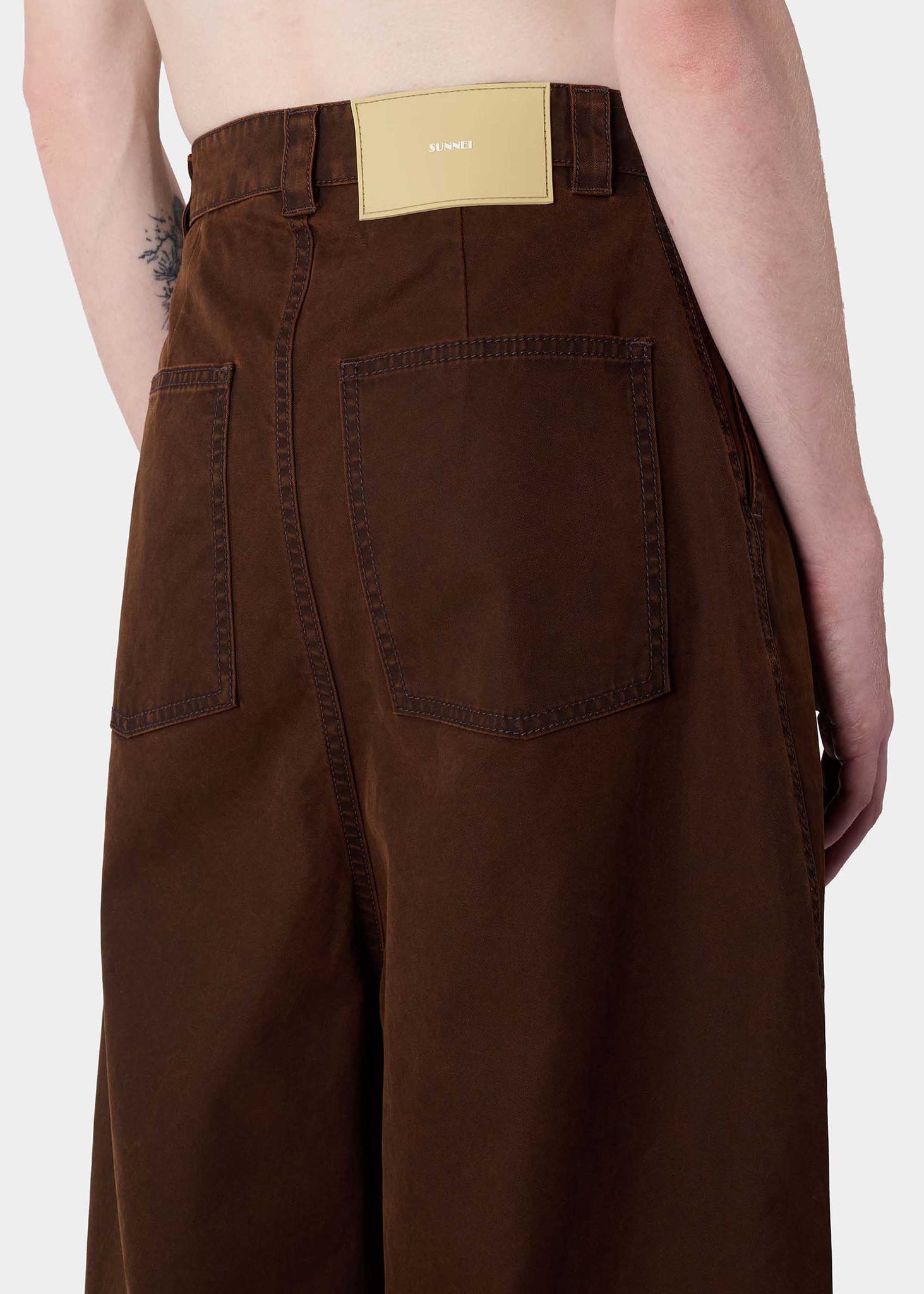 Brown Ultra-wide Jeans