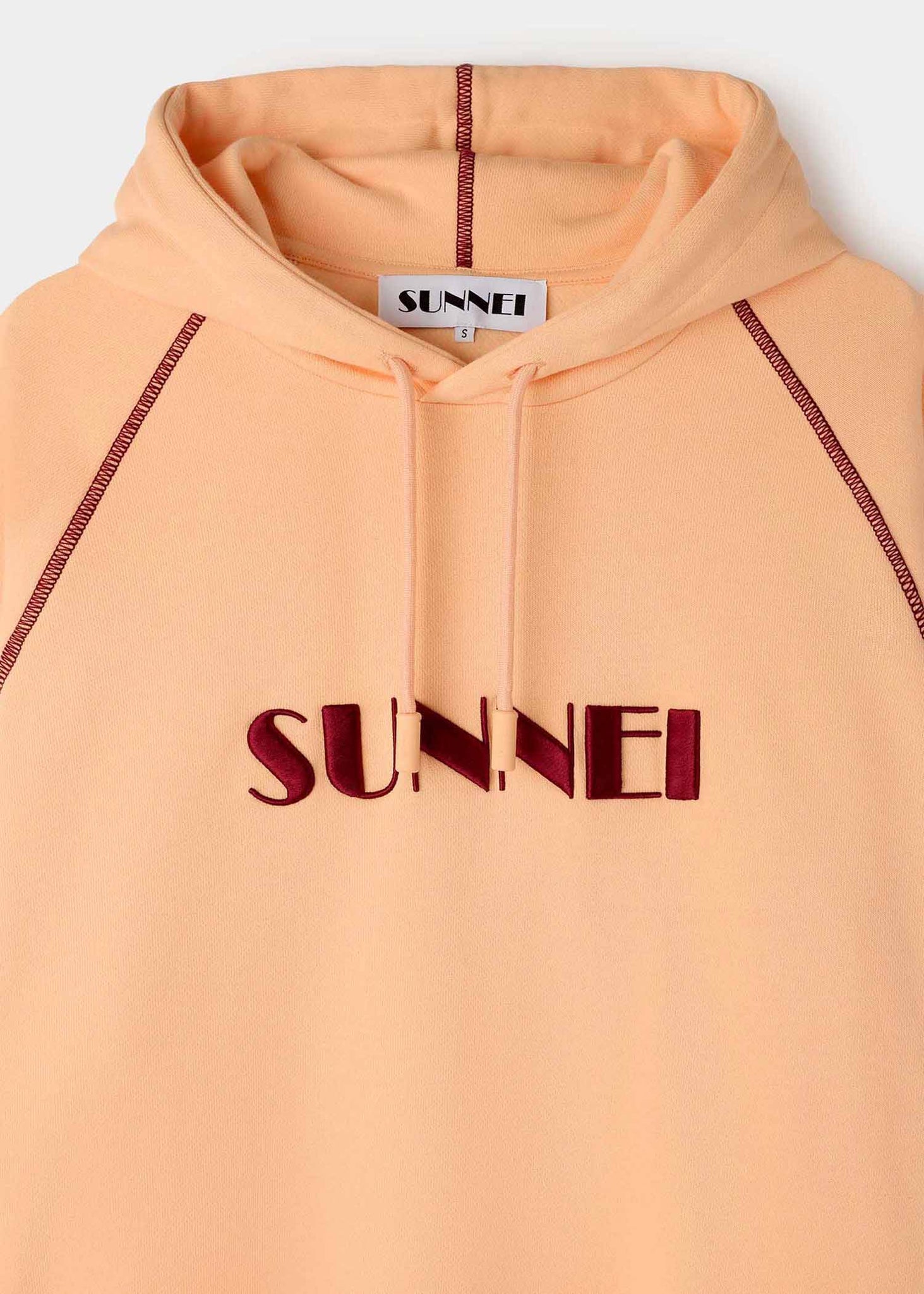 Orange Embroidered Hoodie