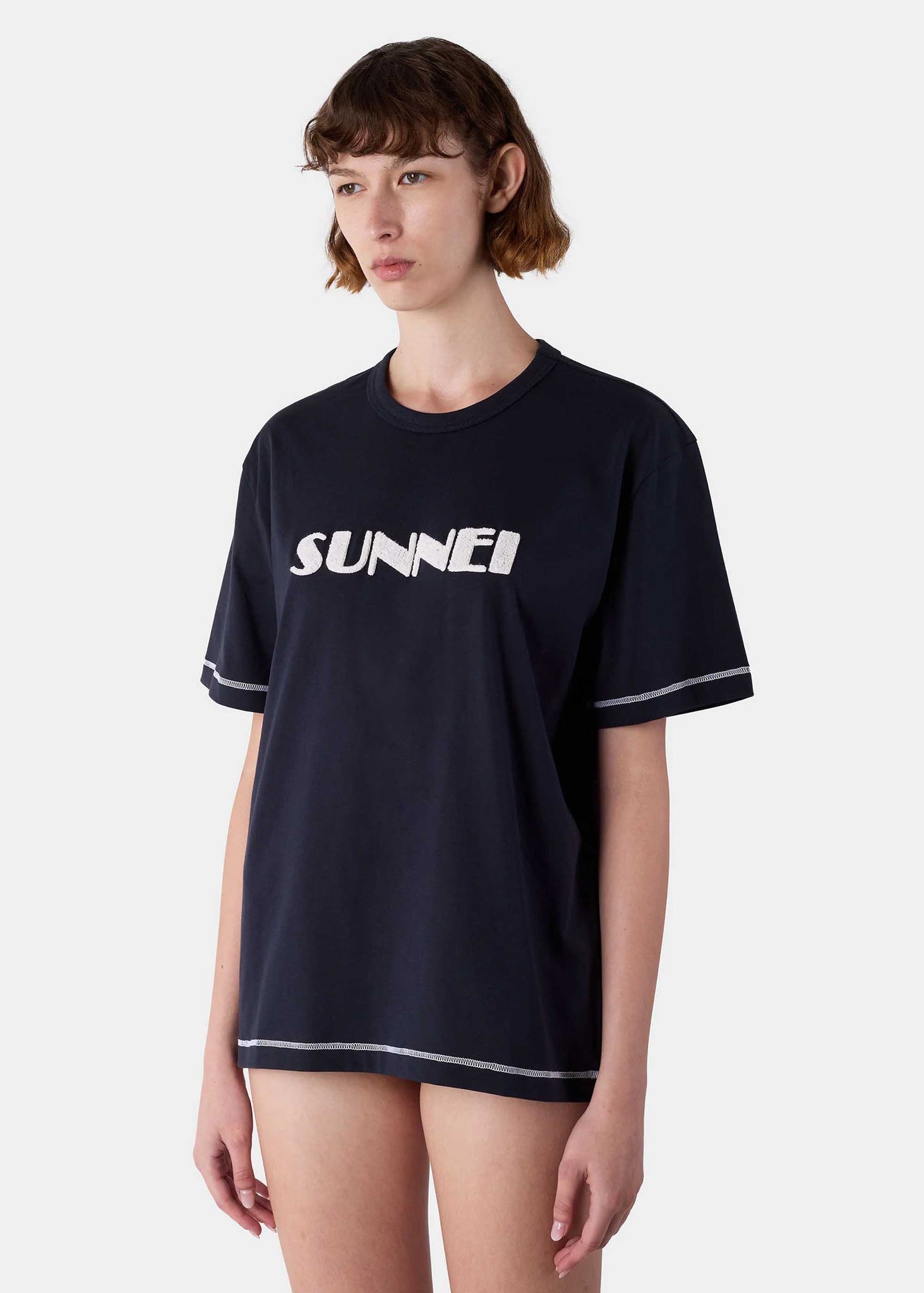 Navy Puff Logo T-Shirt