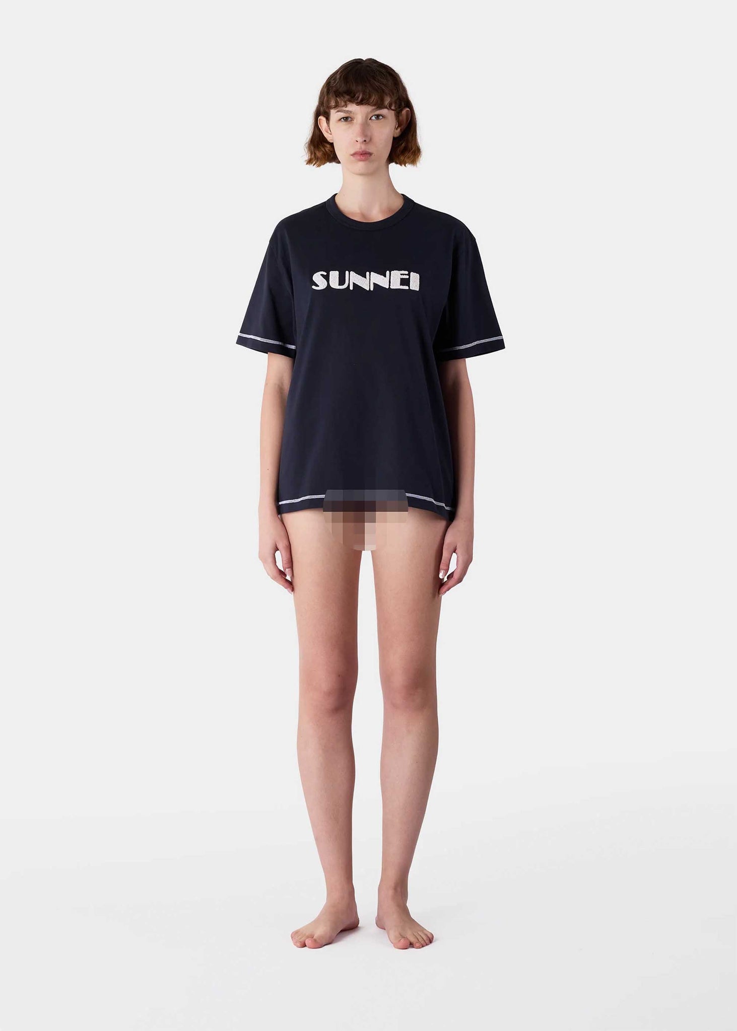 Navy Puff Logo T-Shirt