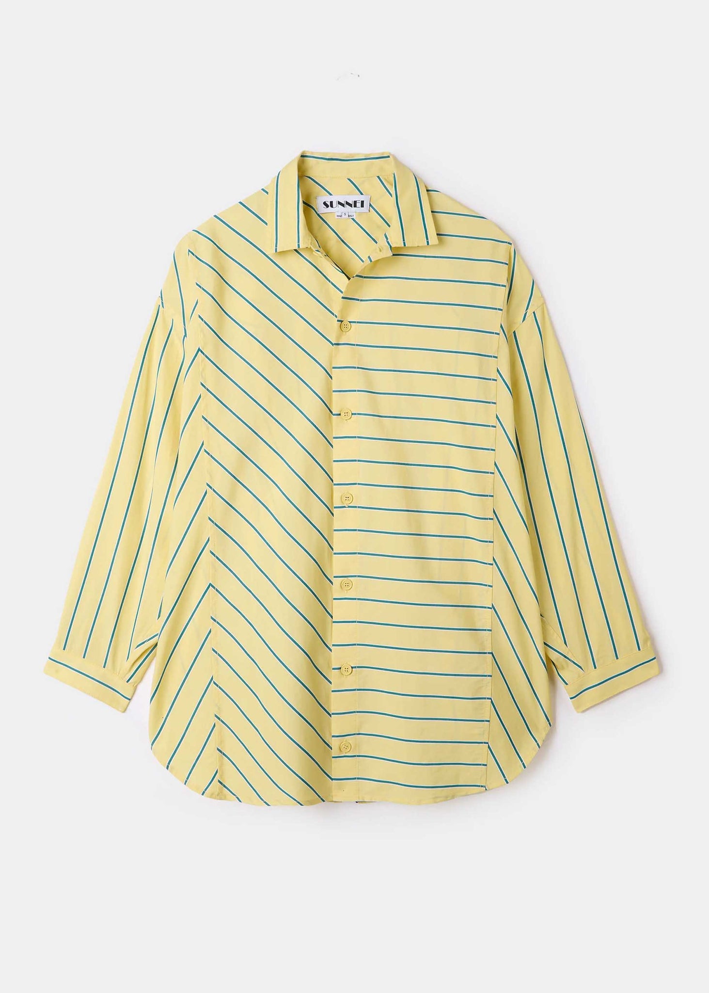 Yellow Oversized Striped Shirt