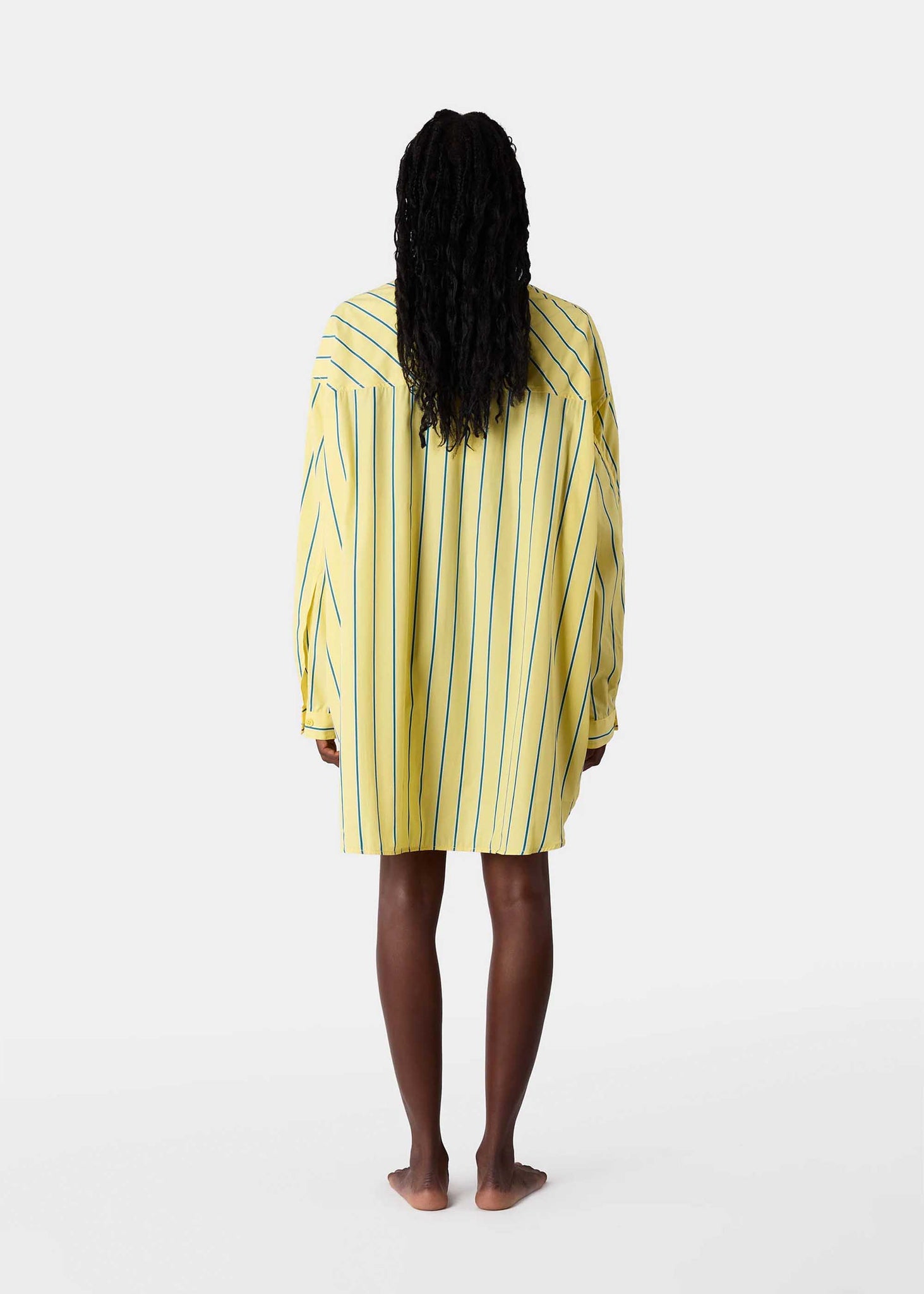 Yellow Oversized Striped Shirt