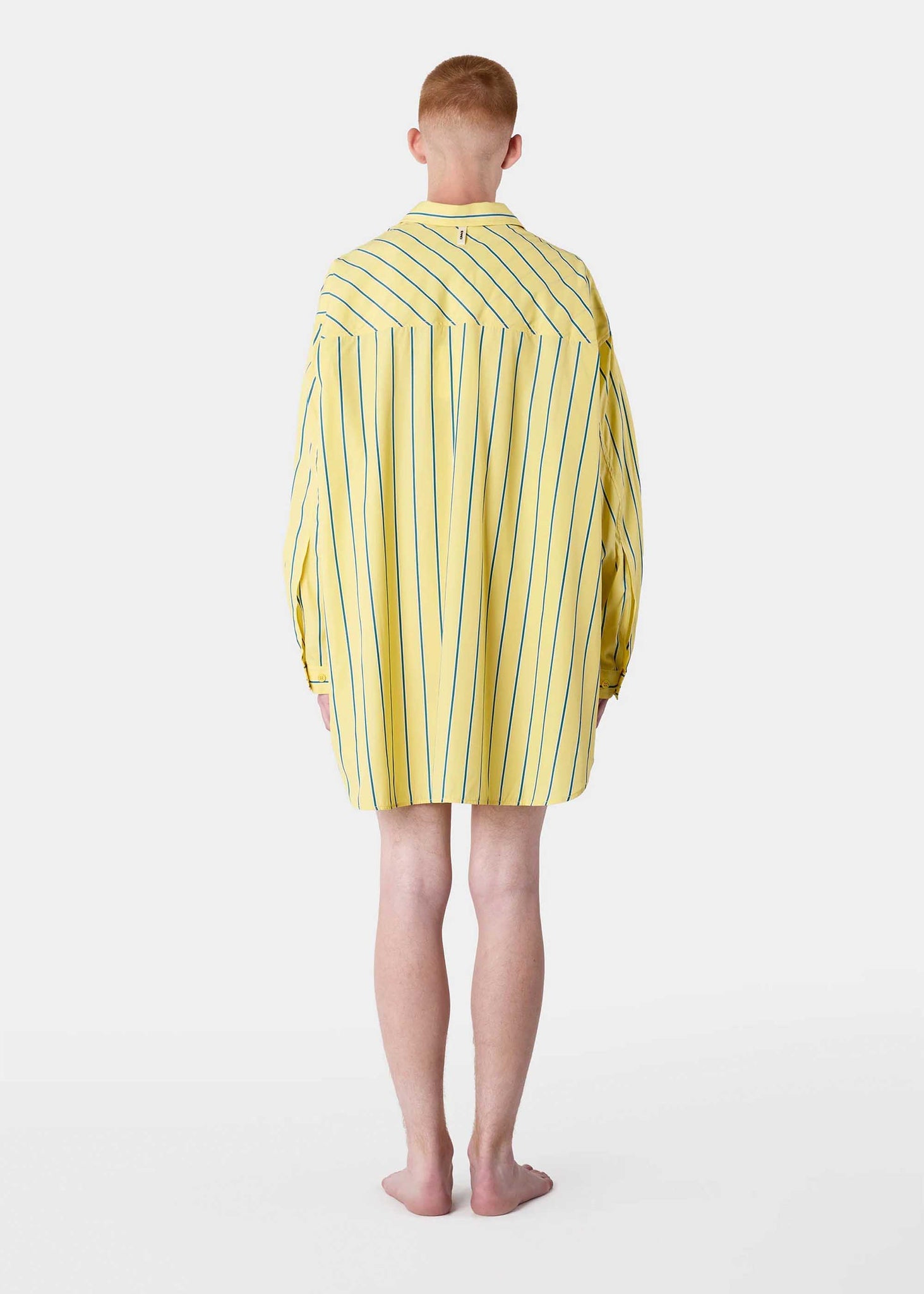 Yellow Oversized Striped Shirt