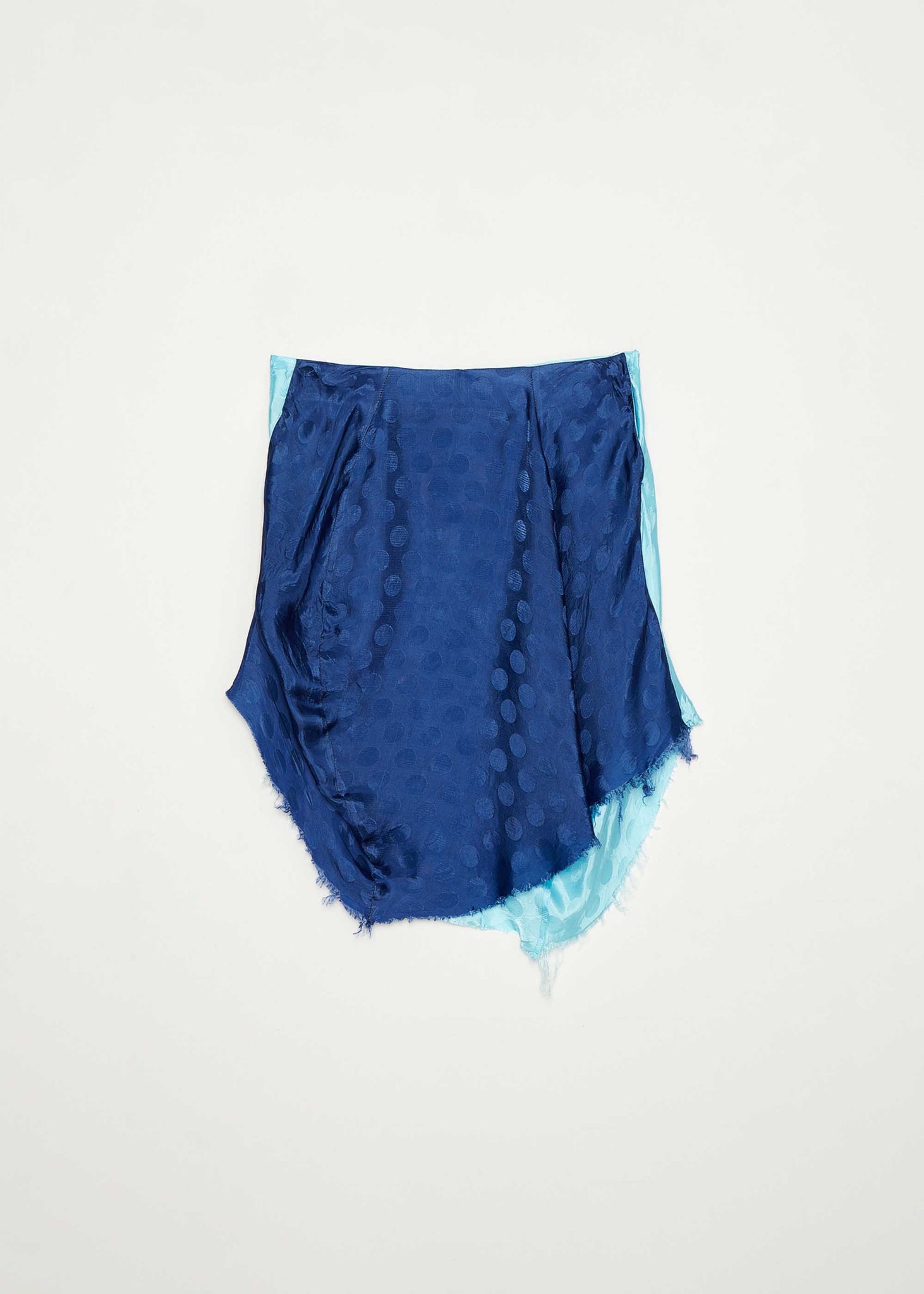 Blue Jacquard Patch Skirt