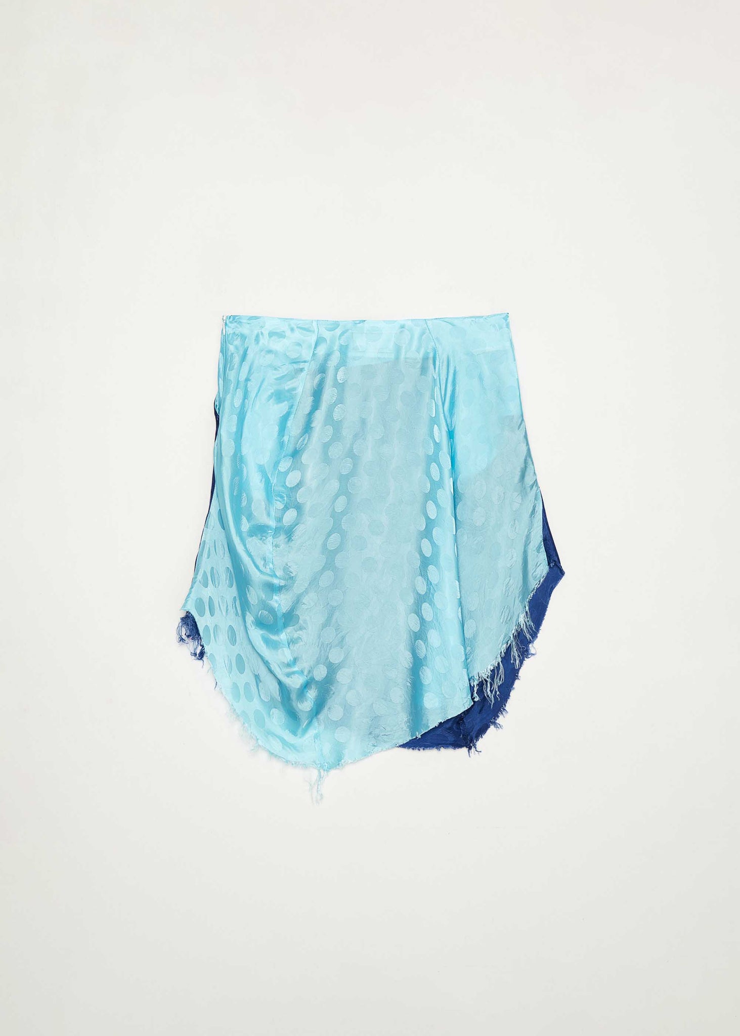 Blue Jacquard Patch Skirt