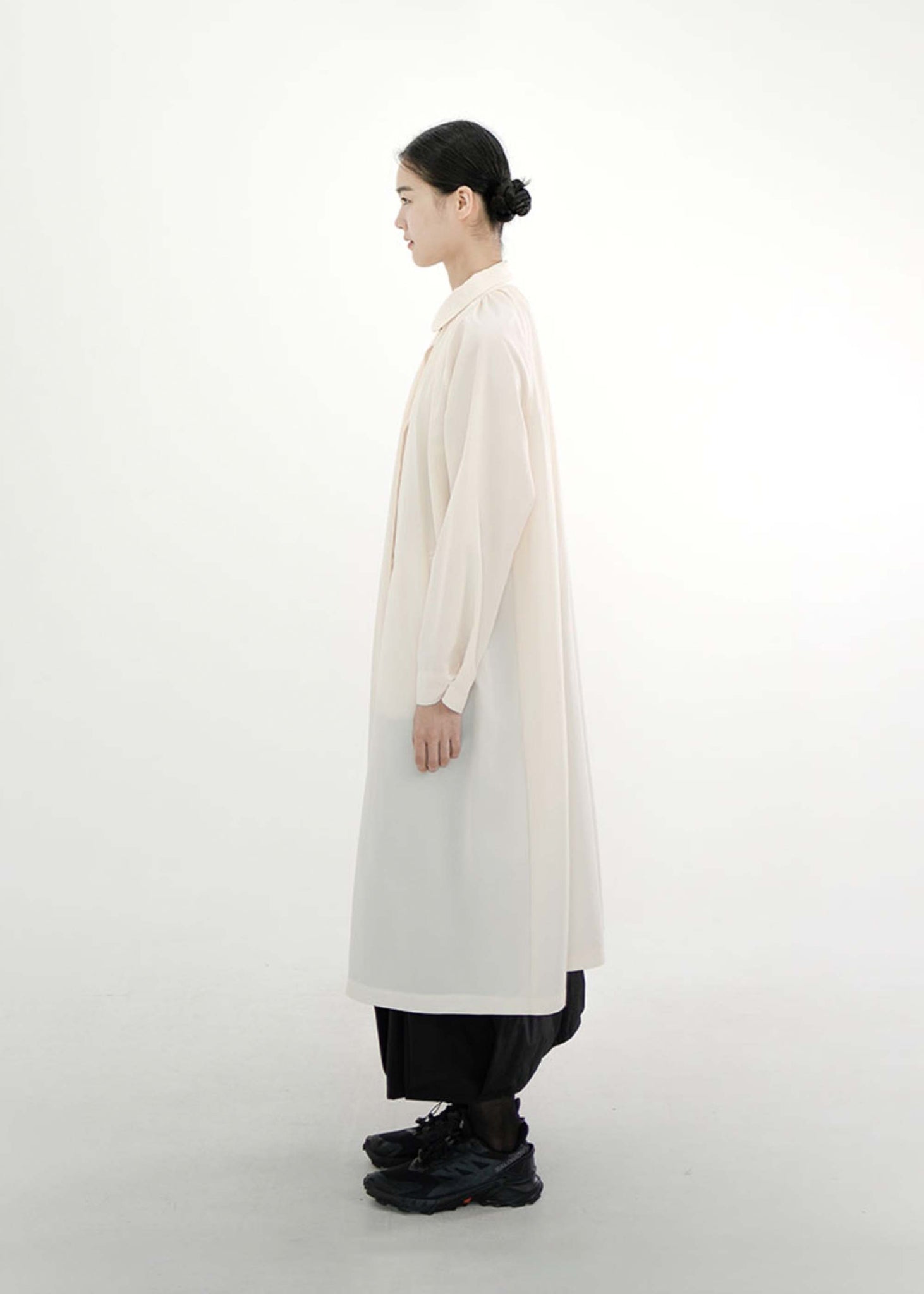 Cream Shirred Jane Coat