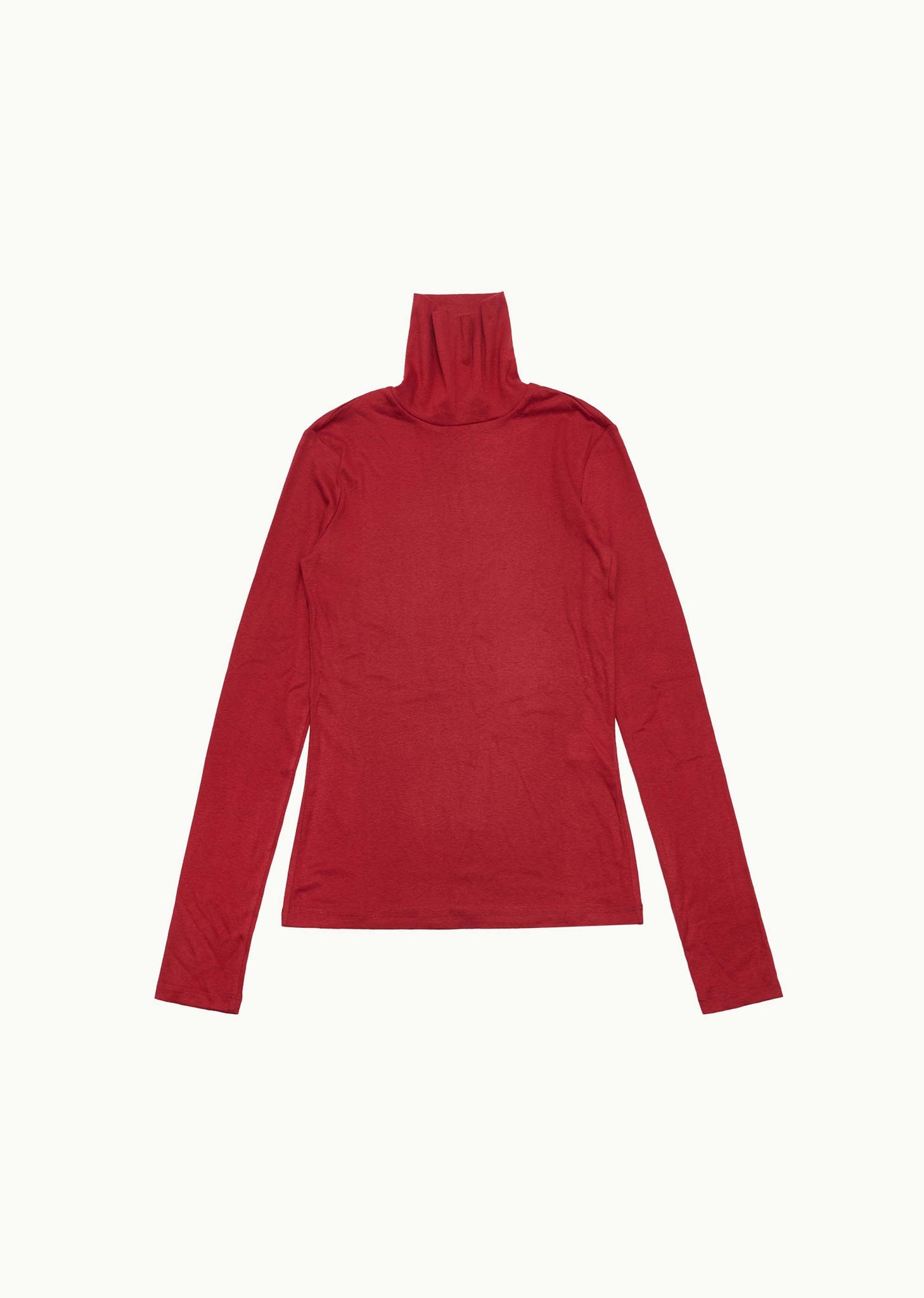 Red Fitted Turtleneck