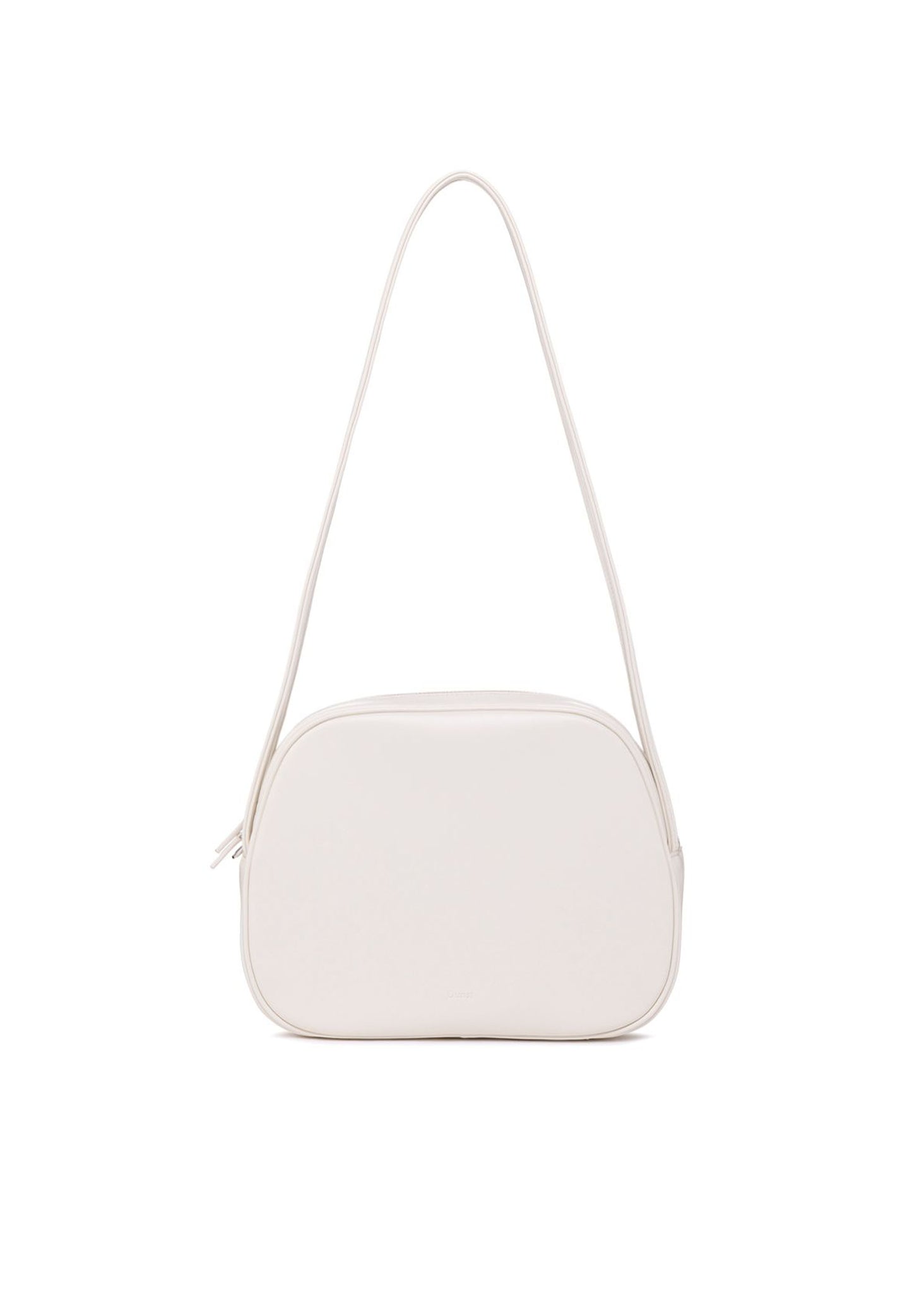 White Classic Leather Shoulder Bag