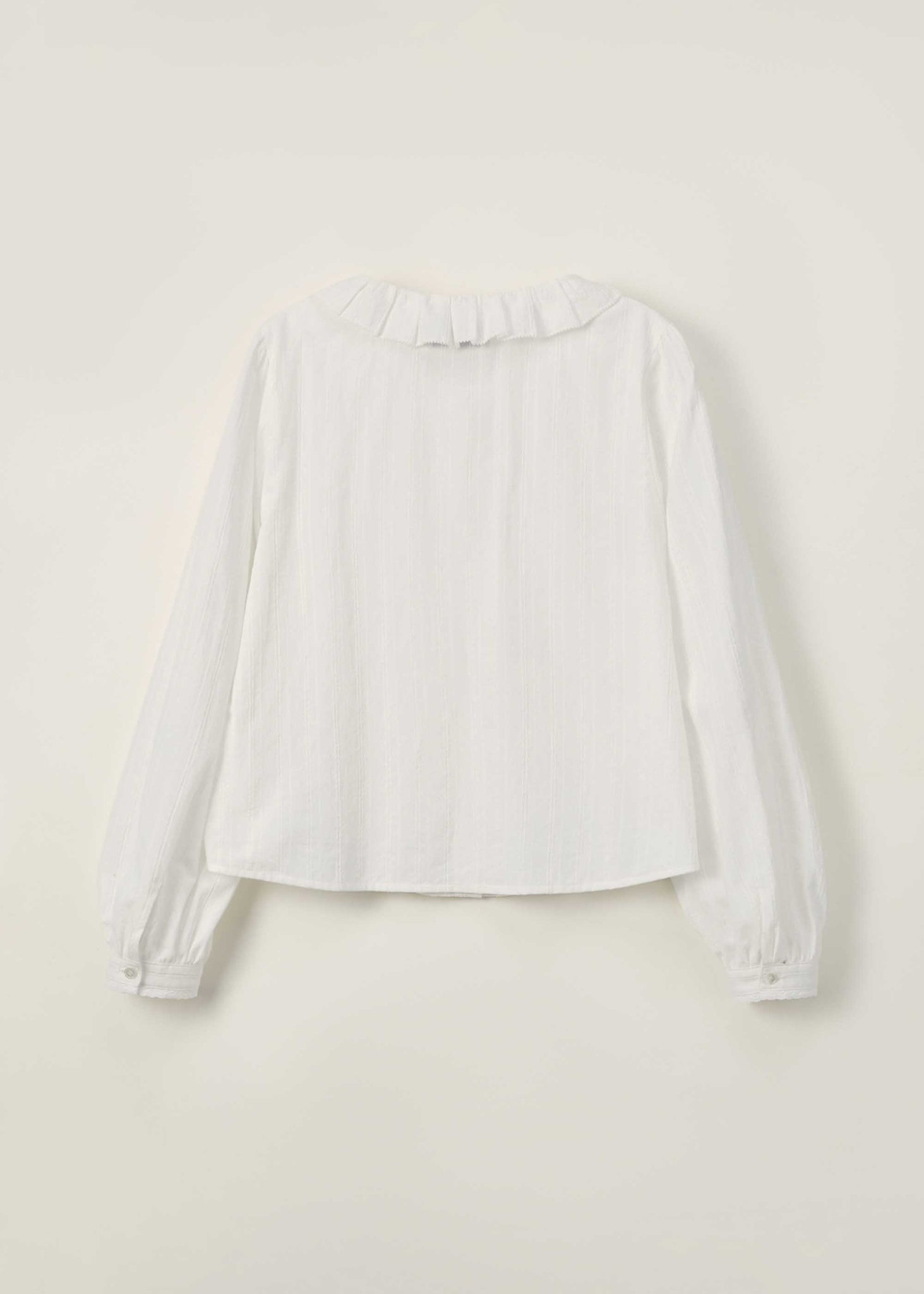 White Ruffled Lace Blouse