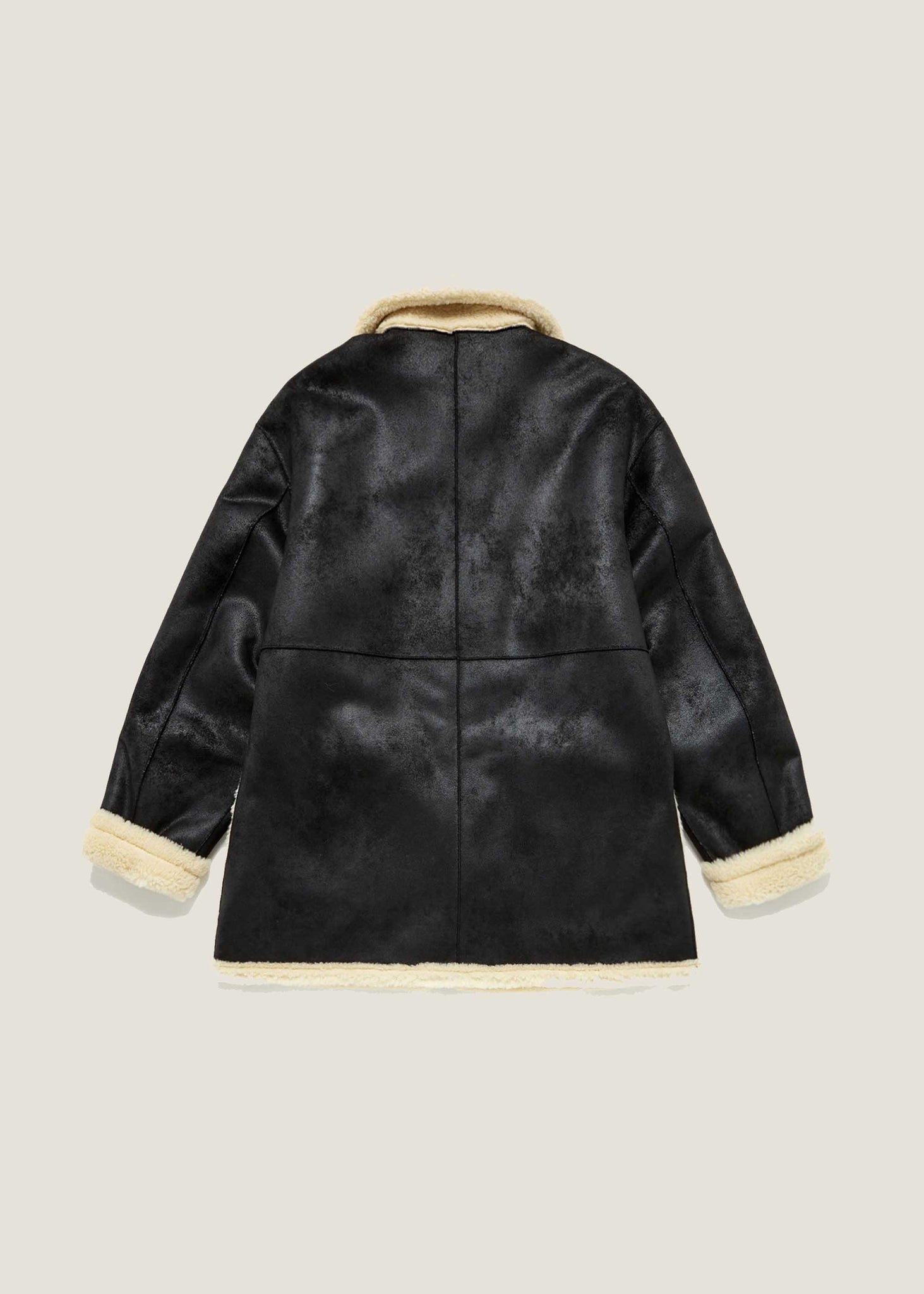 Black Reversible Shearling Jacket