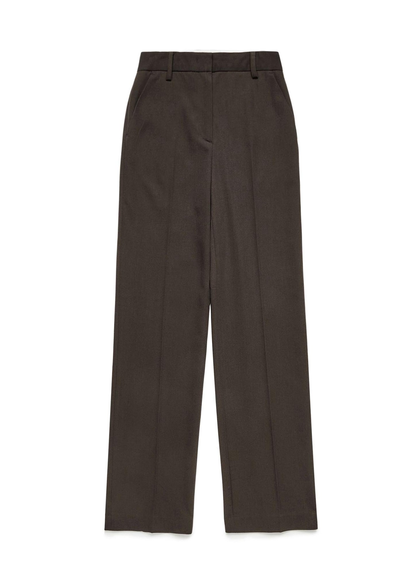 Dark Brown Classic Pleated Trousers