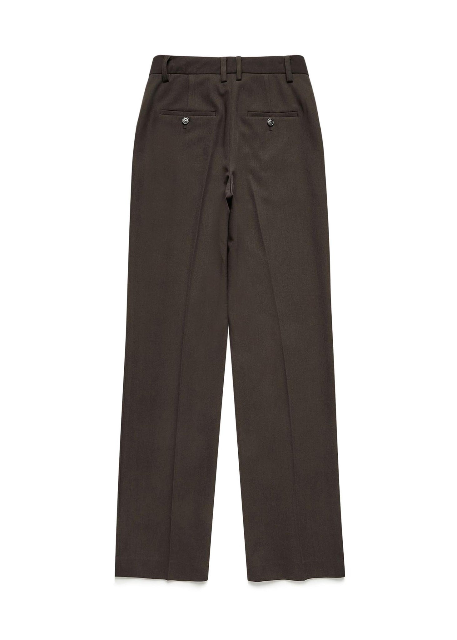 Dark Brown Classic Pleated Trousers