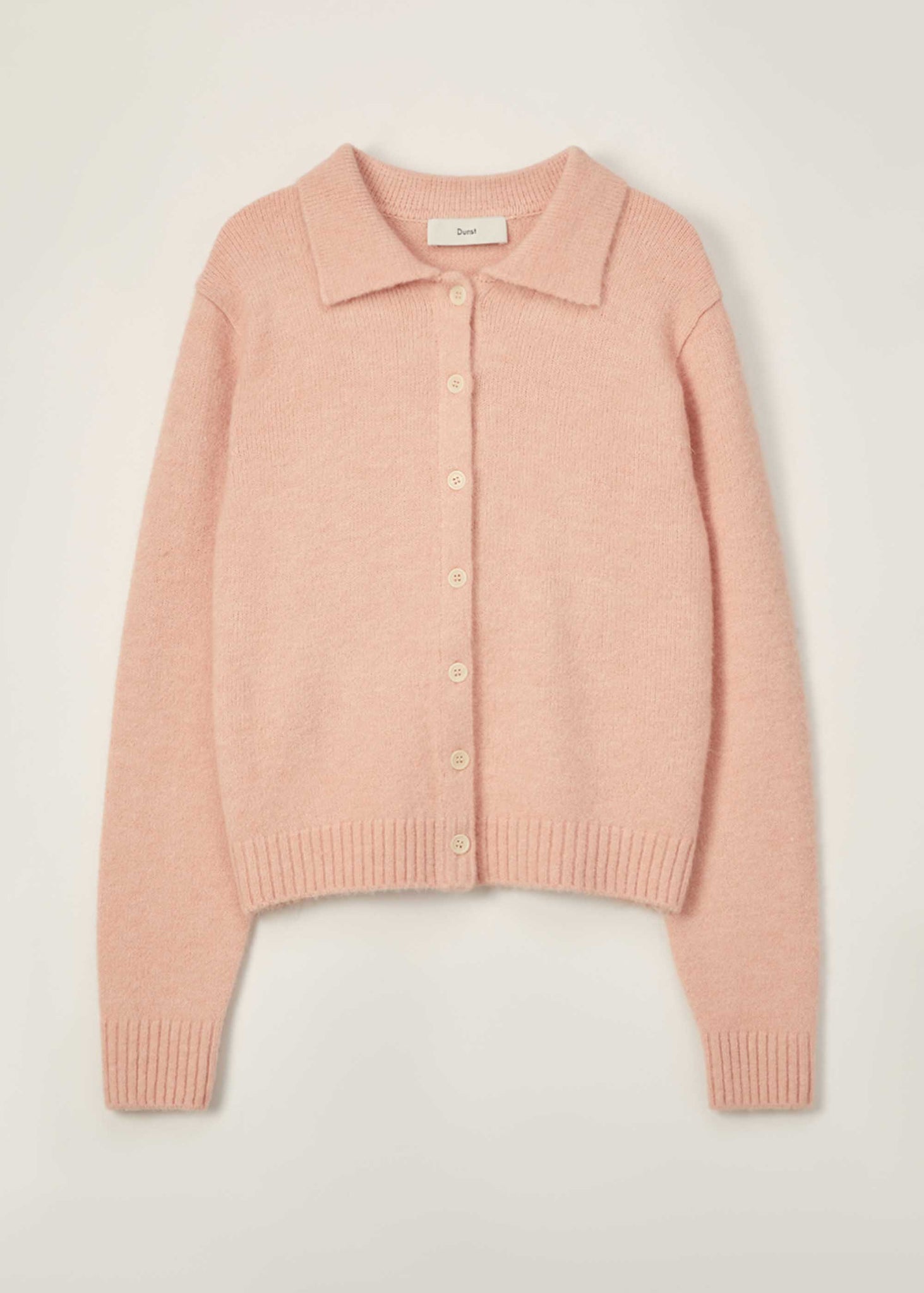 Pink Spread Collar Cardigan