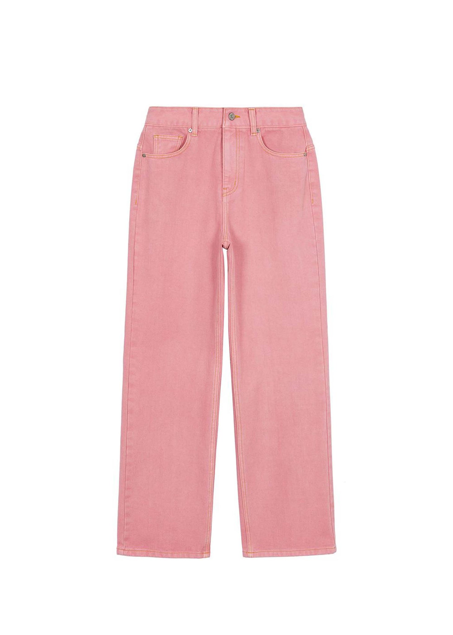 Pink Straight Leg Jeans