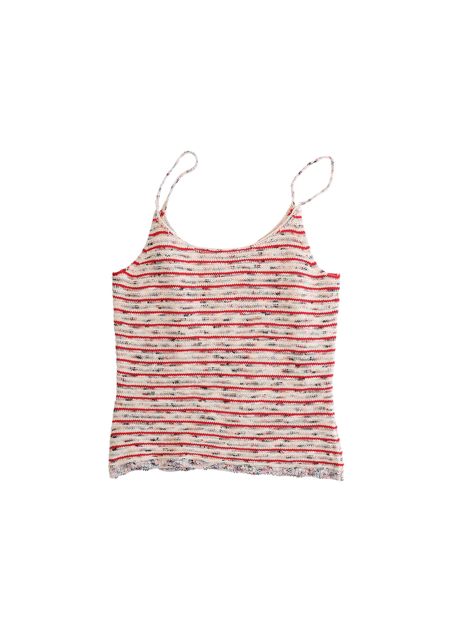 Red Striped Knit Tank