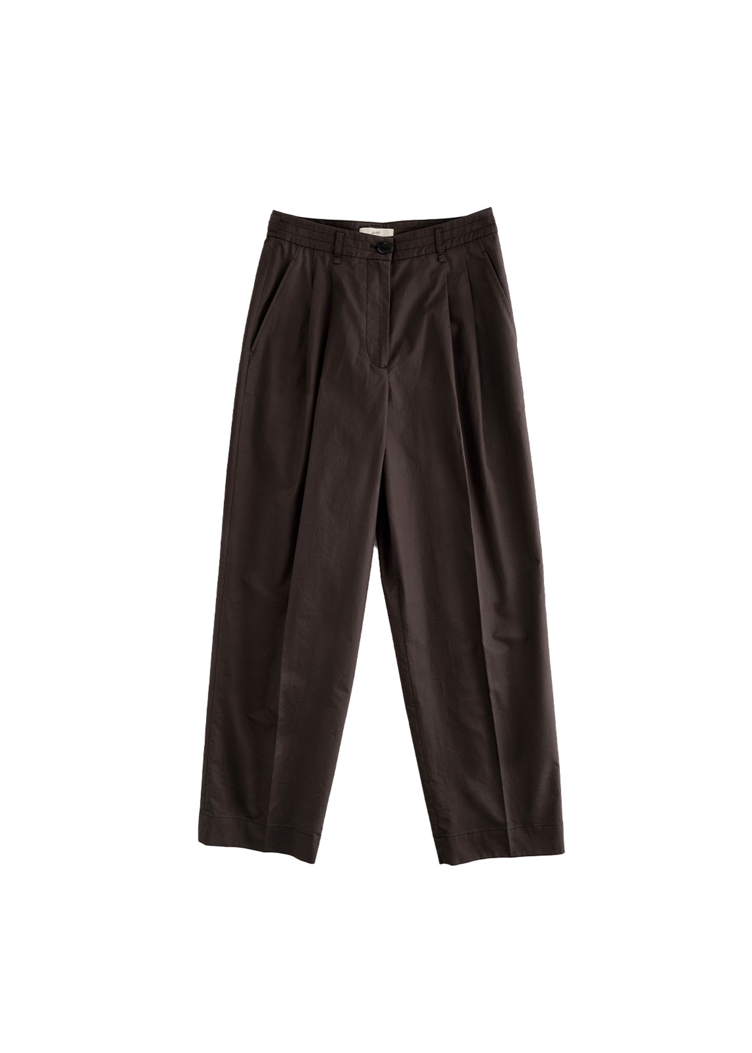 Brown Pleated Trousers