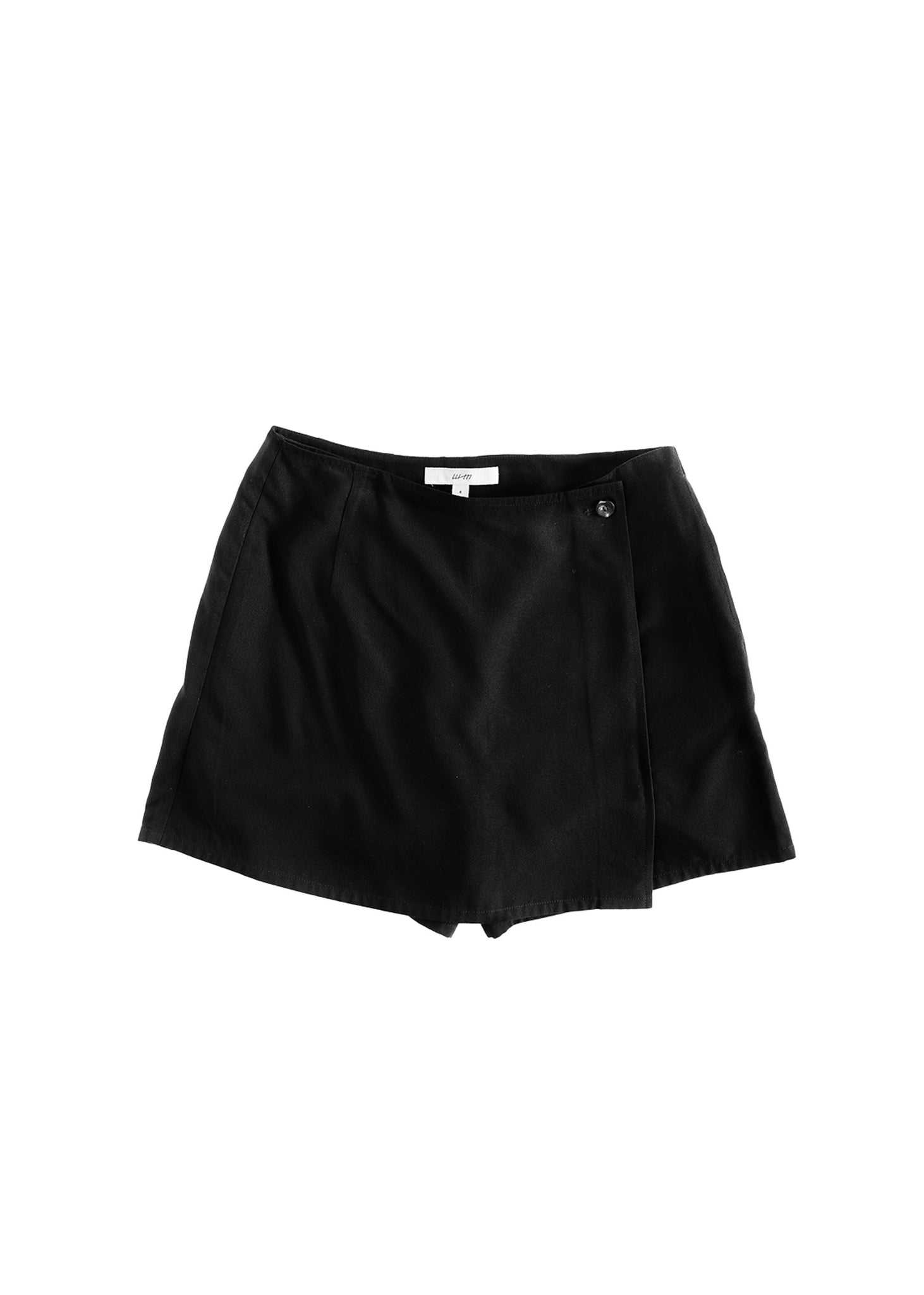 Black Apron Skirt Shorts