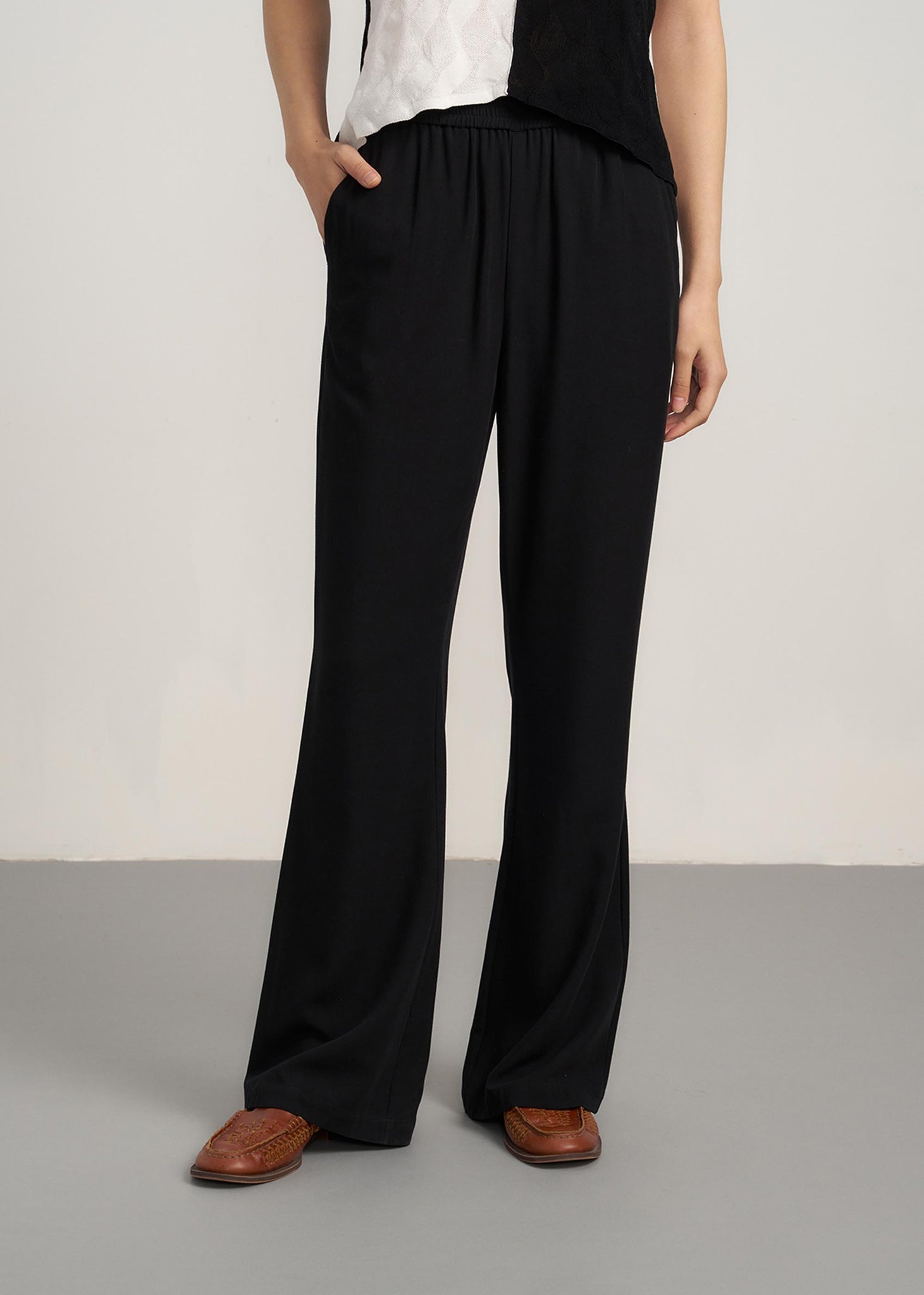 Black Flared Trousers