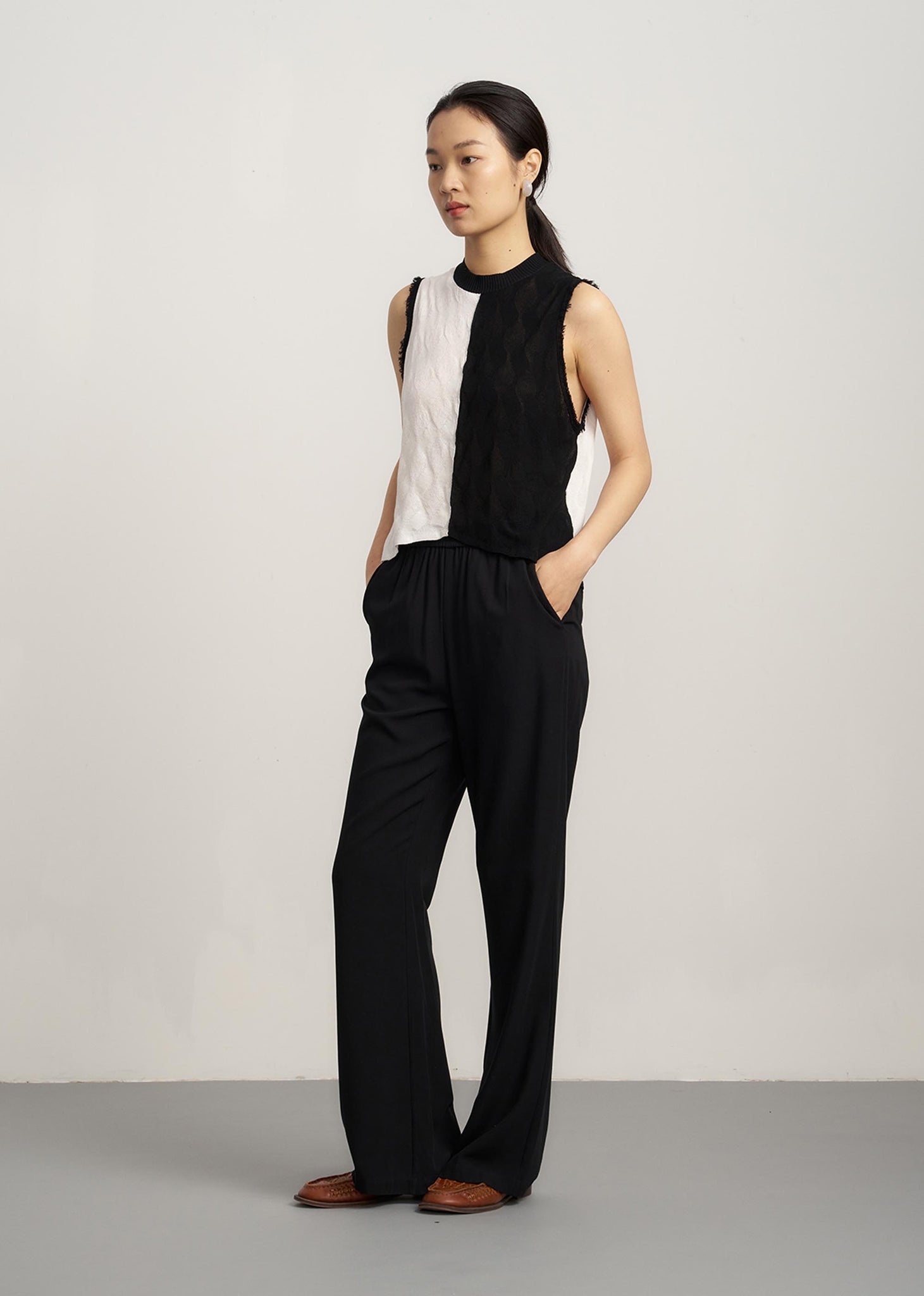 Black Flared Trousers