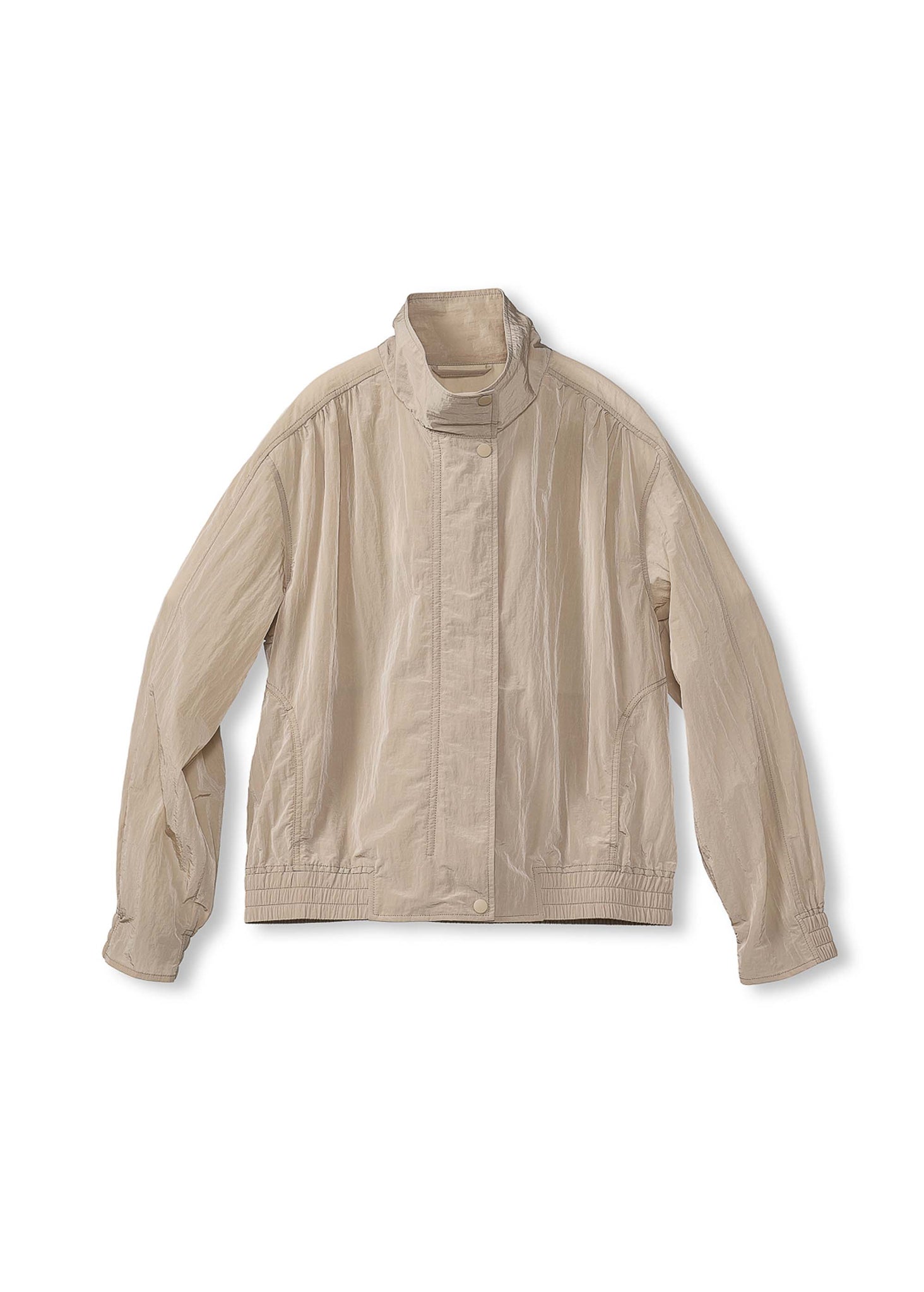 Beige High Neck Jacket