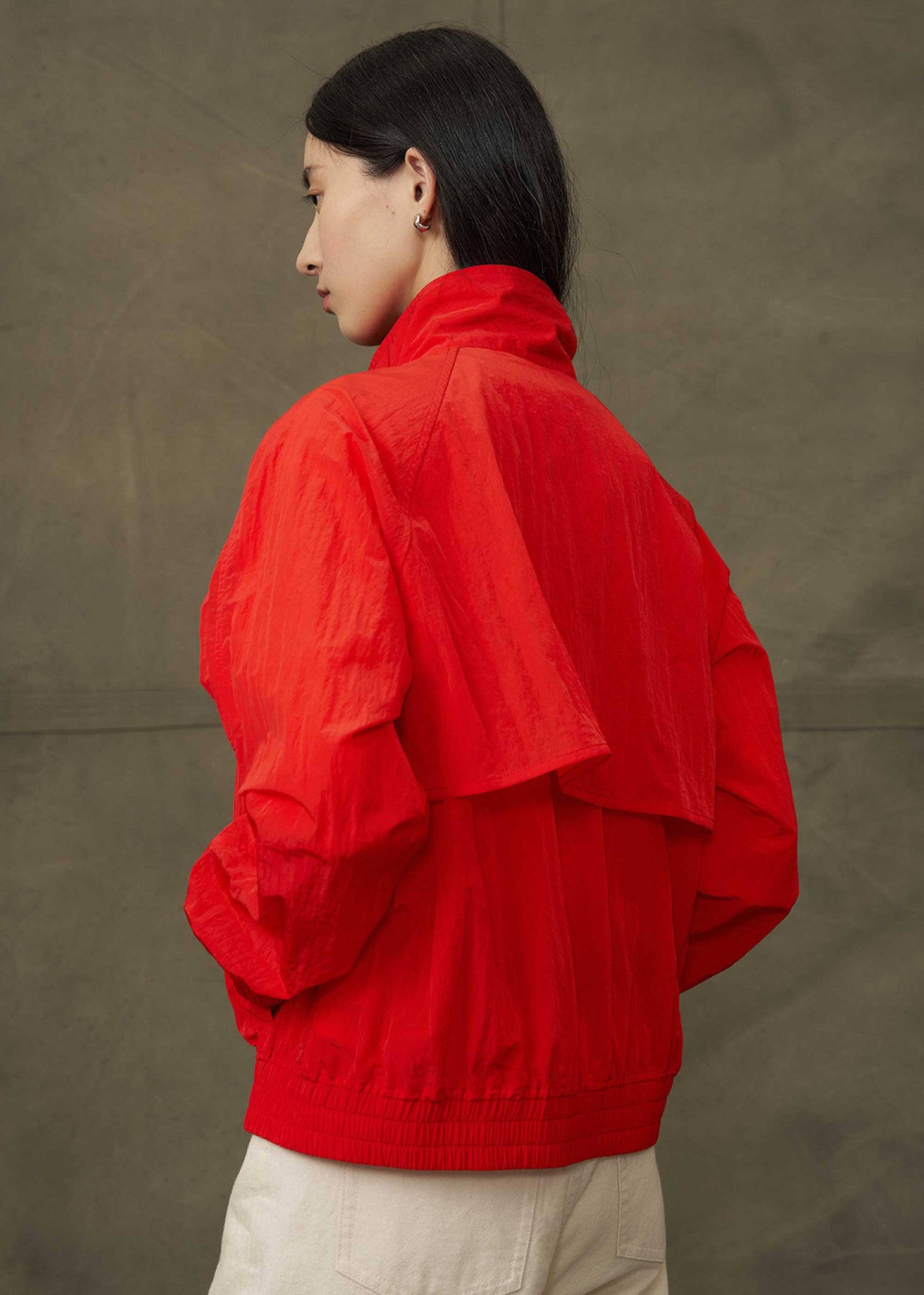 Red High Neck Jacket