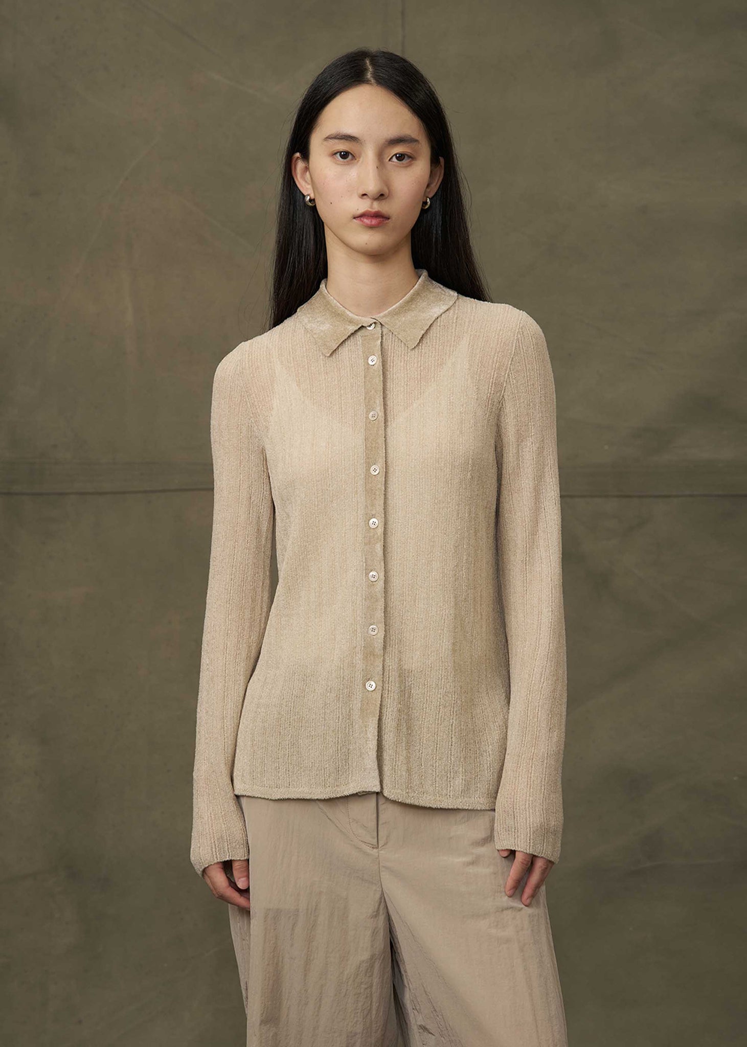 Beige Knit Shirt