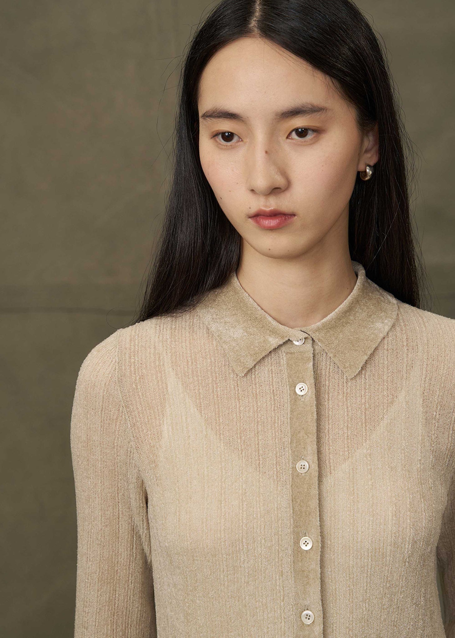 Beige Knit Shirt