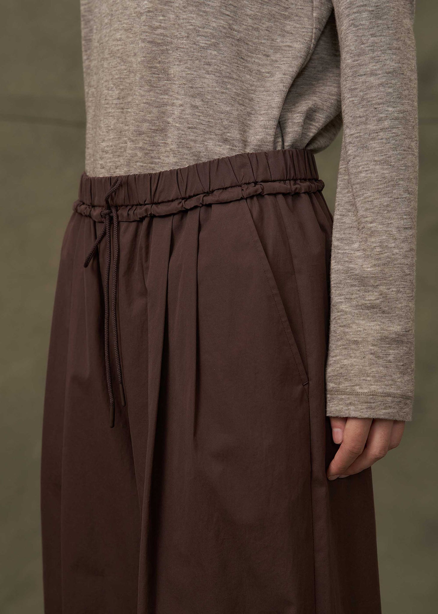 Maroon Pleated Easy Pants